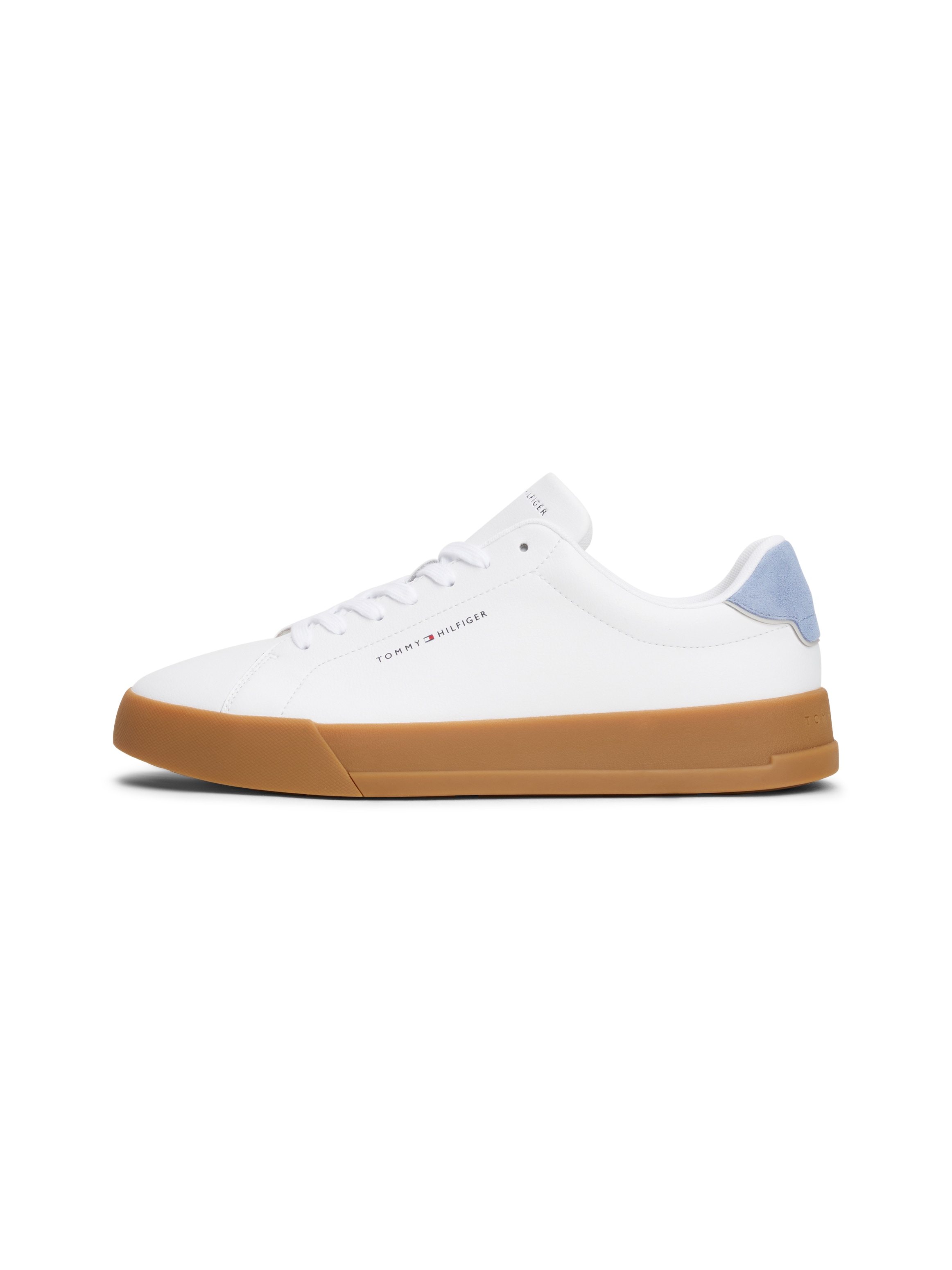 Tommy Hilfiger Sneaker »TH COURT LTH DETAIL ESS«, Freizeitschuh, Halbschuh, Schnürschuh mit seitlichem Logoschriftzug