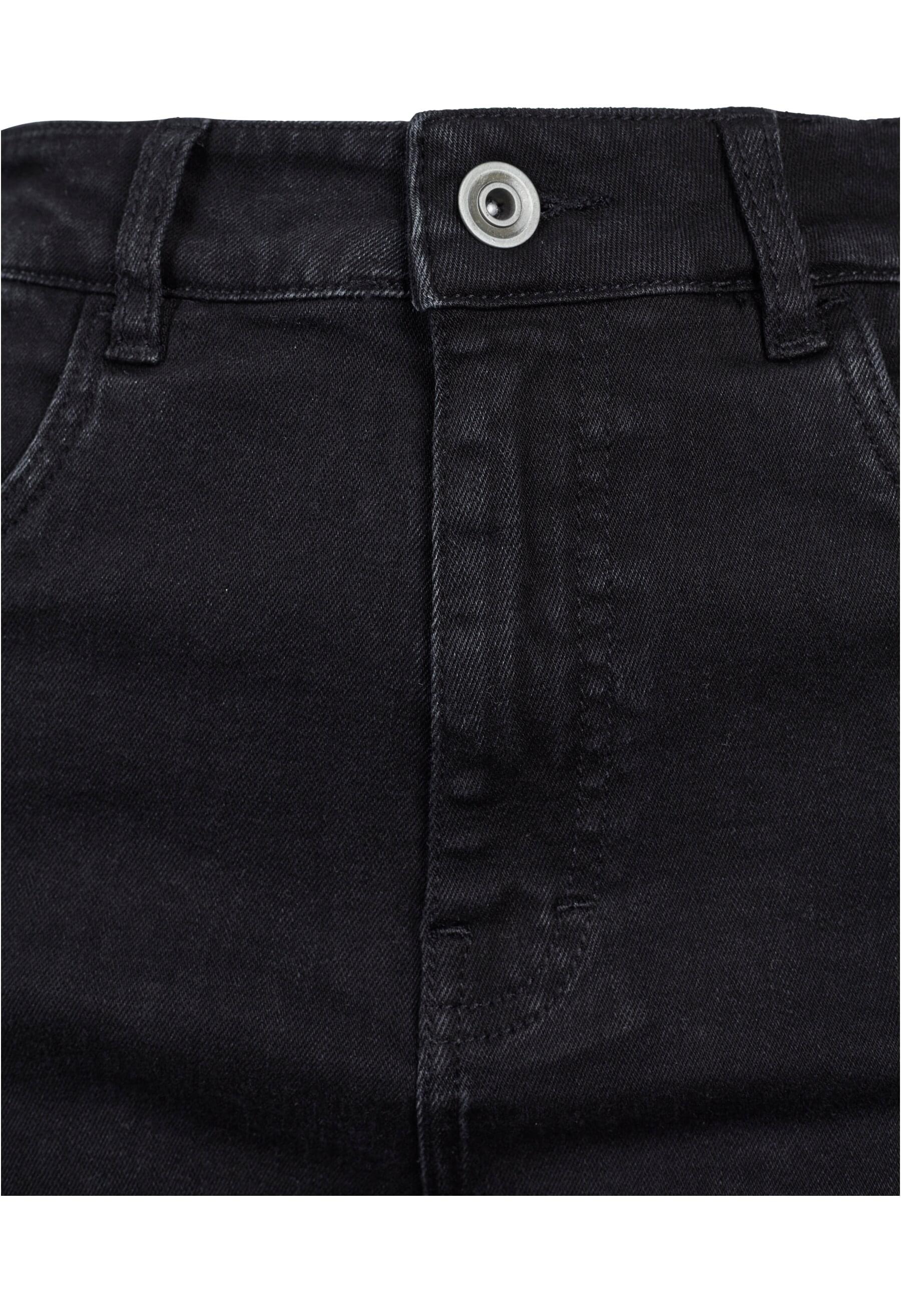 URBAN CLASSICS Stoffhose »Urban Classics Damen Ladies Highwaist Denim Lace Up Shorts«, (1 tlg.)