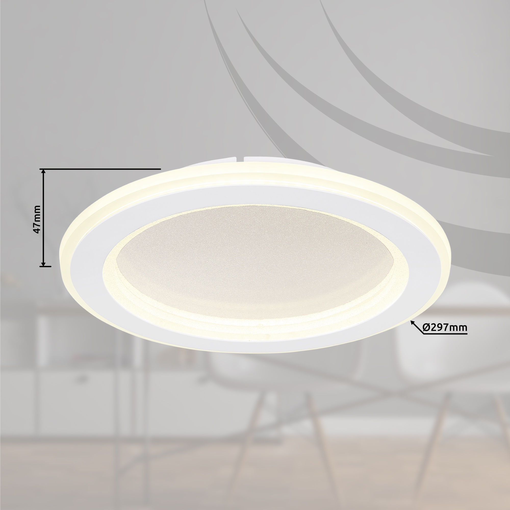 GLOBO LIGHTING LED Deckenleuchte »TINI«, Leuchtmittel LED-Modul | LED fest integriert, Deckenlampe/rund/Wohnzimmer/Schlafzimmer/modern