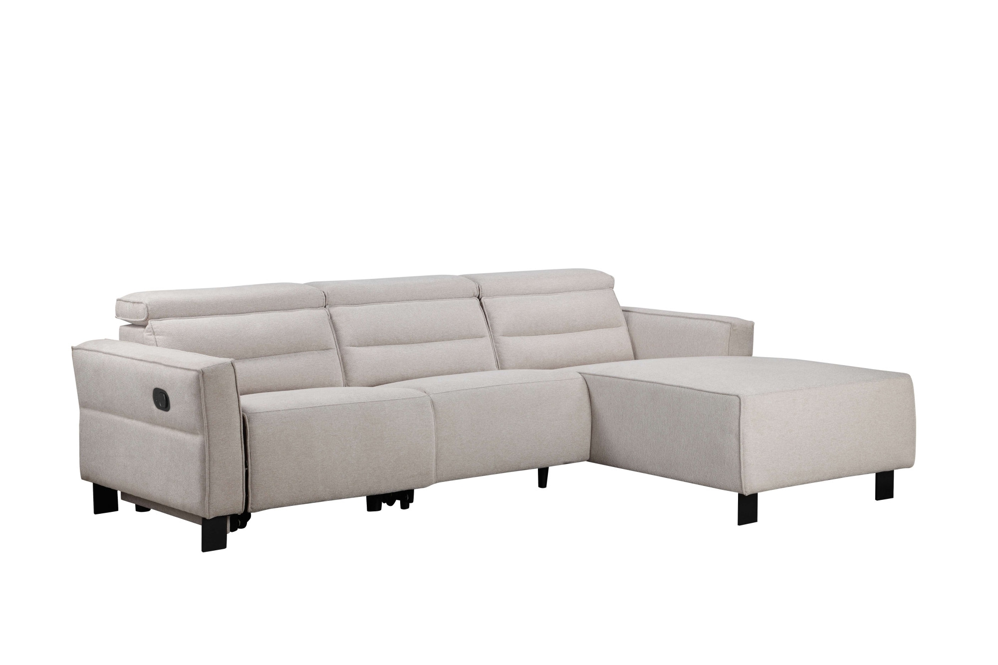 Places of Style Ecksofa »Carpari, L-Form, 263 cm, mit manueller o. elektrischer Relaxfunktion«, und USB/ Kopfteilverstellg