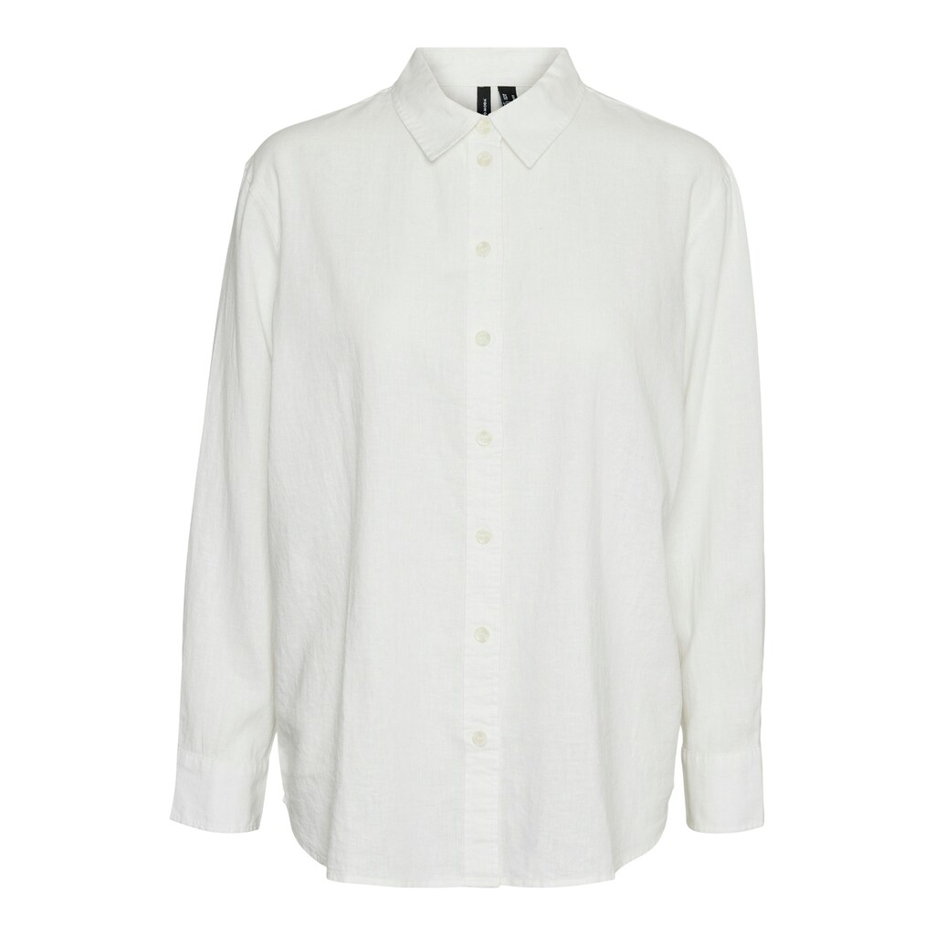 Vero Moda Hemdbluse »VMLINN LINEN LS SHIRT WVN NOOS«