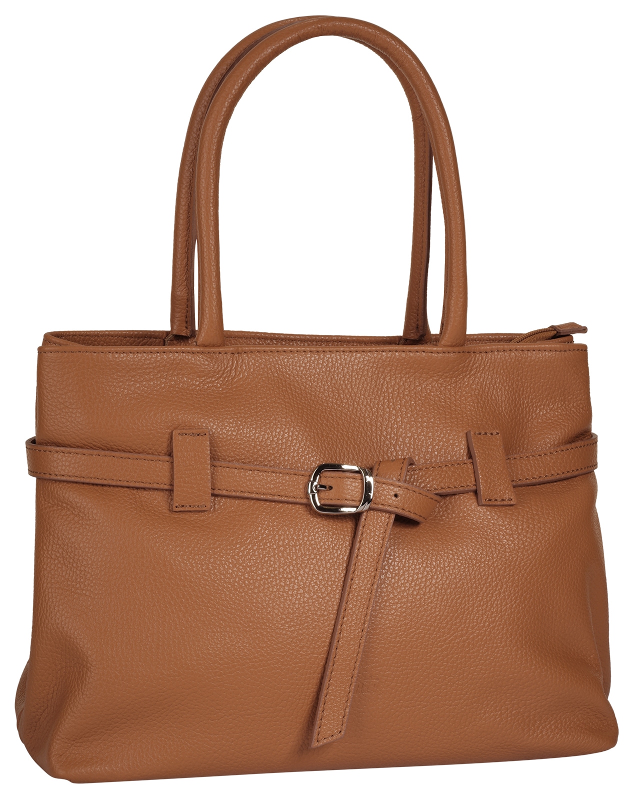 Cluty Henkeltasche, echt Leder, Made in Italy