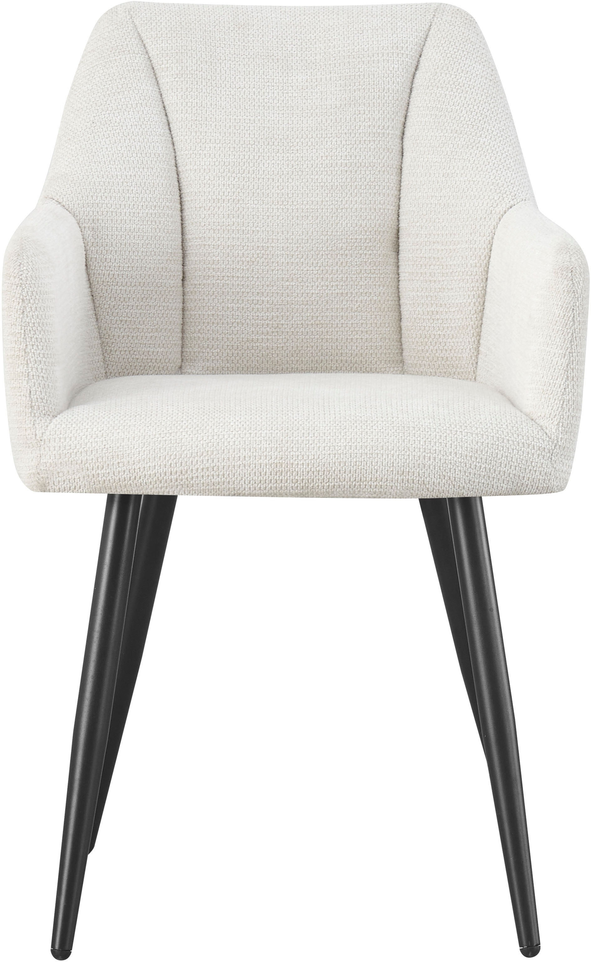 Home affaire Esszimmerstuhl »MILTON, 2er Set, mit Metallgestell in matt schwarz« (Set) 2 Stk.in verschiedenen Farben, Belsatbarkeit pro Stuhl 120 kg, mit Armlehne