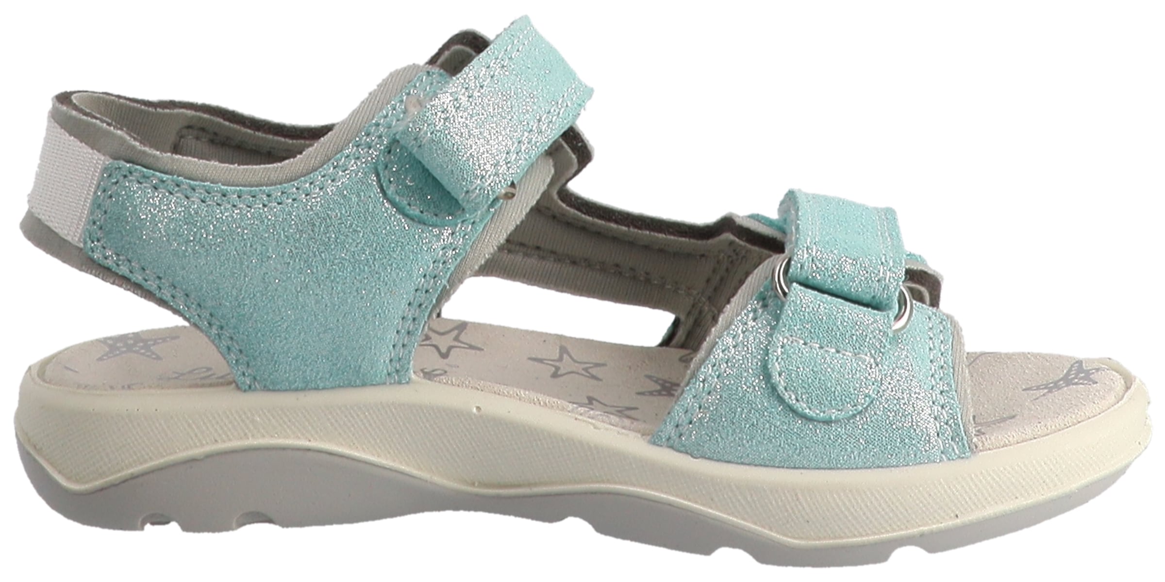 Lurchi Sandale »Fia 1«  Klettschuh mit Glitter, Größenschablone zum Download