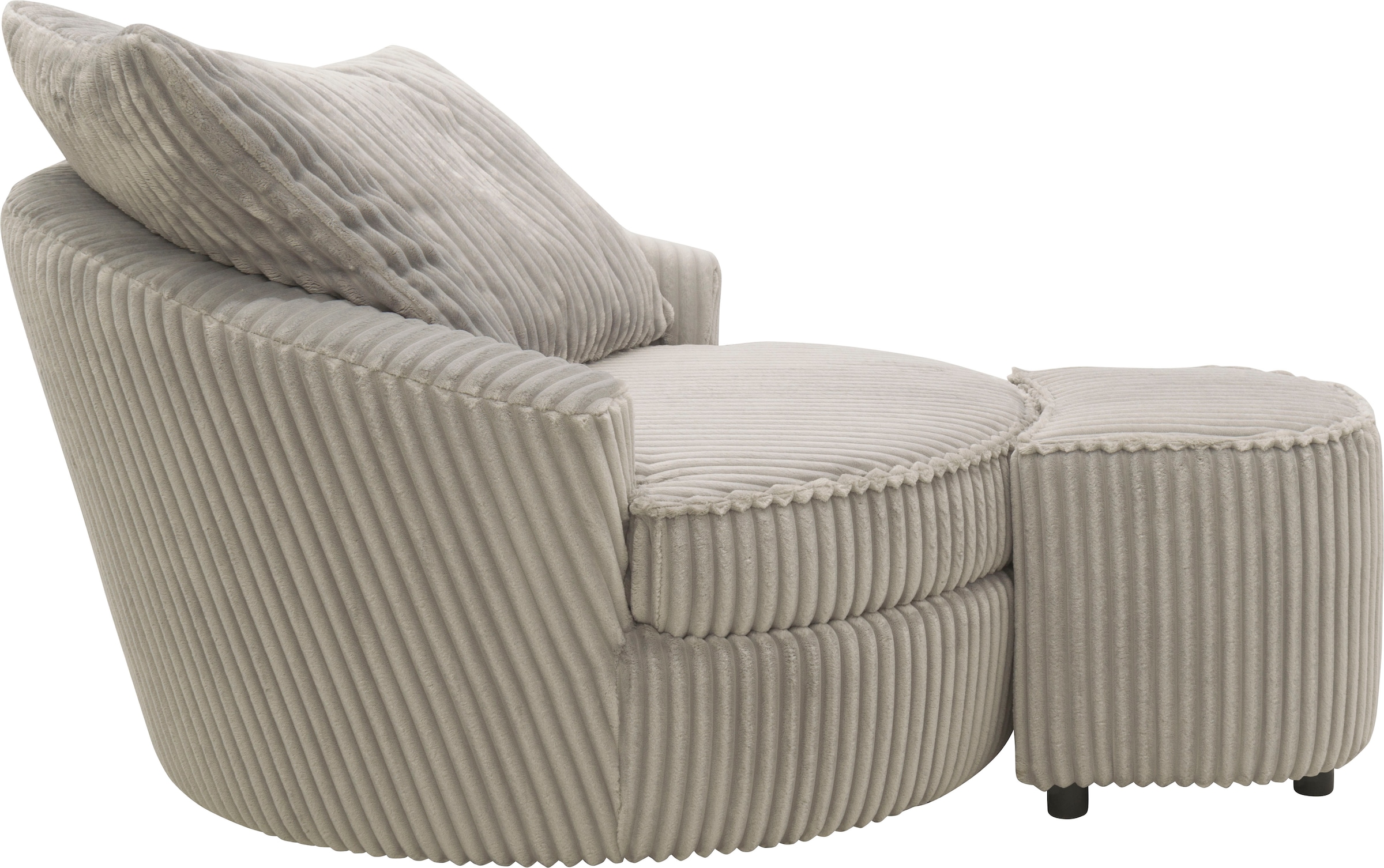 INOSIGN Drehsessel »AMECA, Love Seat XXL, Lese-Sessel, Big-Sessel 122 x 126 x 76 cm«, (1 St.), mit Mega-Cordstoff, Drehfunktion und Federkern