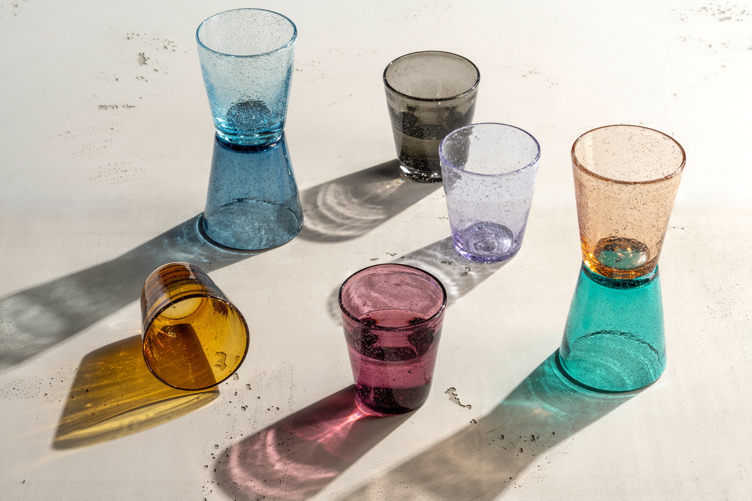 LEONARDO Gläser-Set »Trinkglas BURANO, 330 ml, 4er-Set«, (Set, 4 tlg.), aus mundgeblasenem Schaumglas