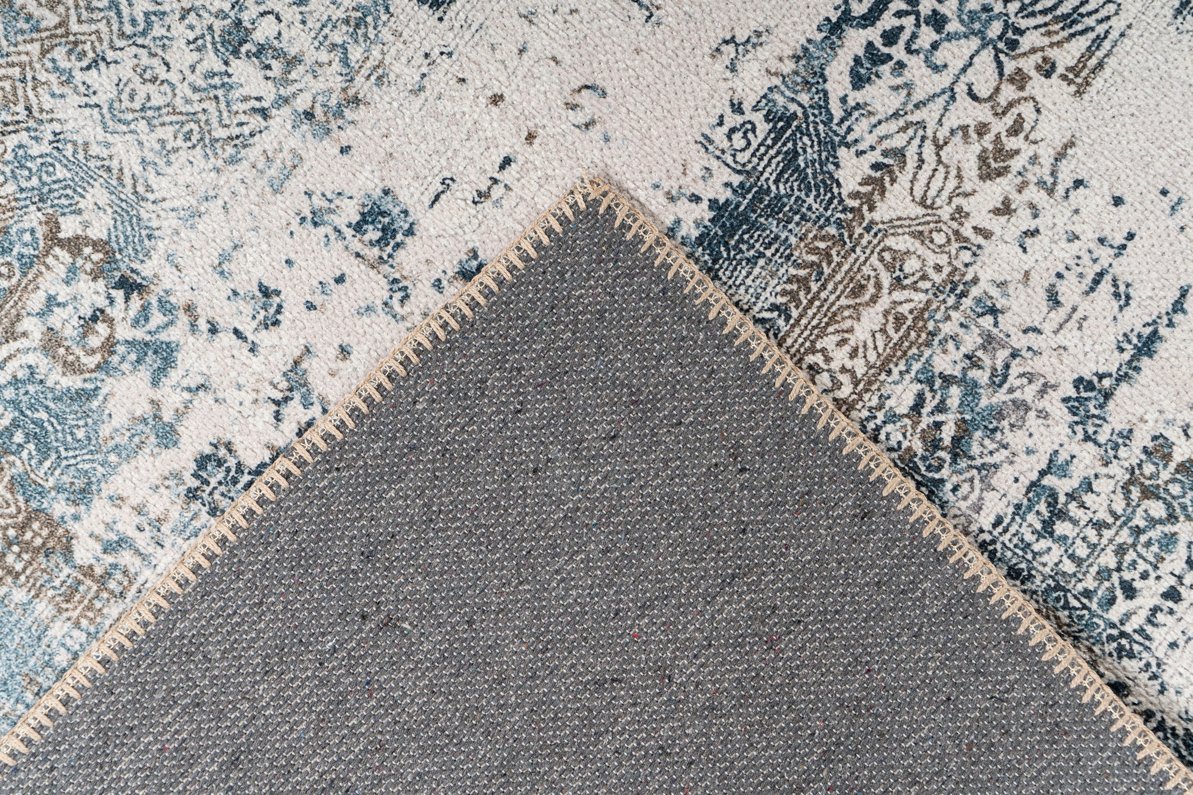me gusta Teppich »Faye 1025«, rechteckig, 6 mm Höhe, Flachgewebe, gedrucktes Motiv, Wohnzimmer, Esszimmer