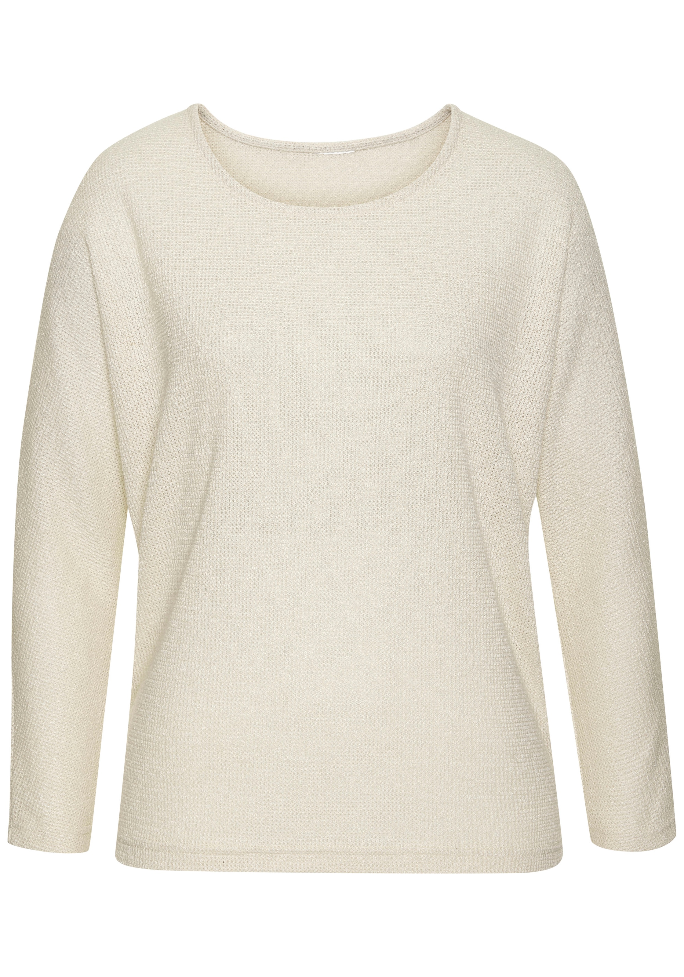 Vivance Langarmshirt »aus flauschigem Strick«, aus bügelfreier Qualität