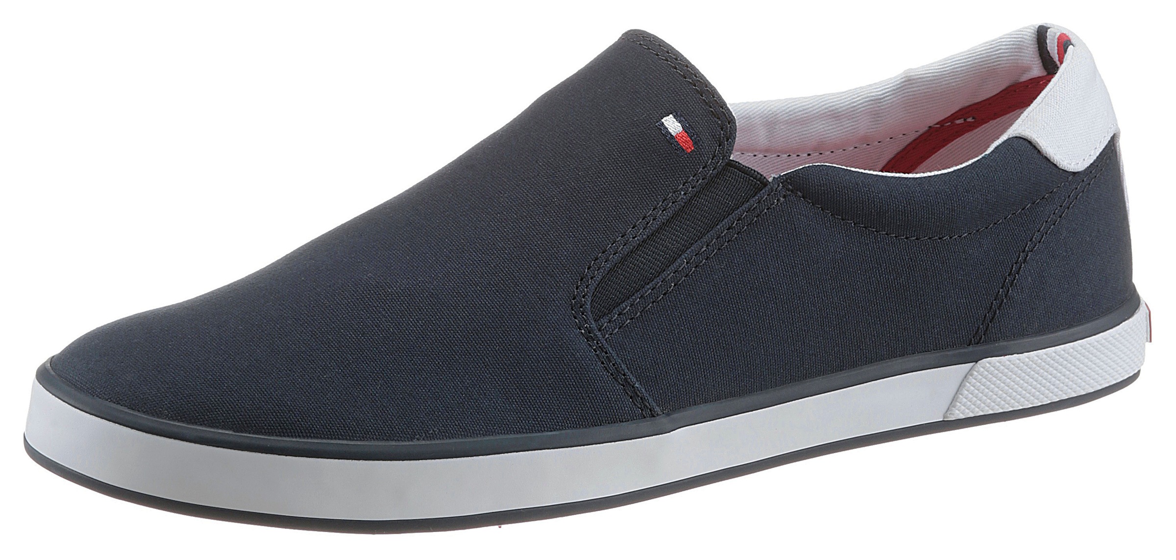 Tommy Hilfiger "ICONIC SLIP ON SNEAKER" Slipper, Freizeitschuh, Halbschuh mit seitlichen Stretcheinsätzen