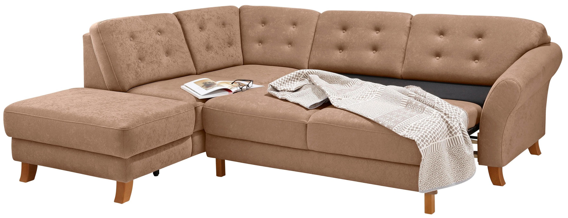 Home affaire Ecksofa »Trondheim L-Form«, mit Federkern
