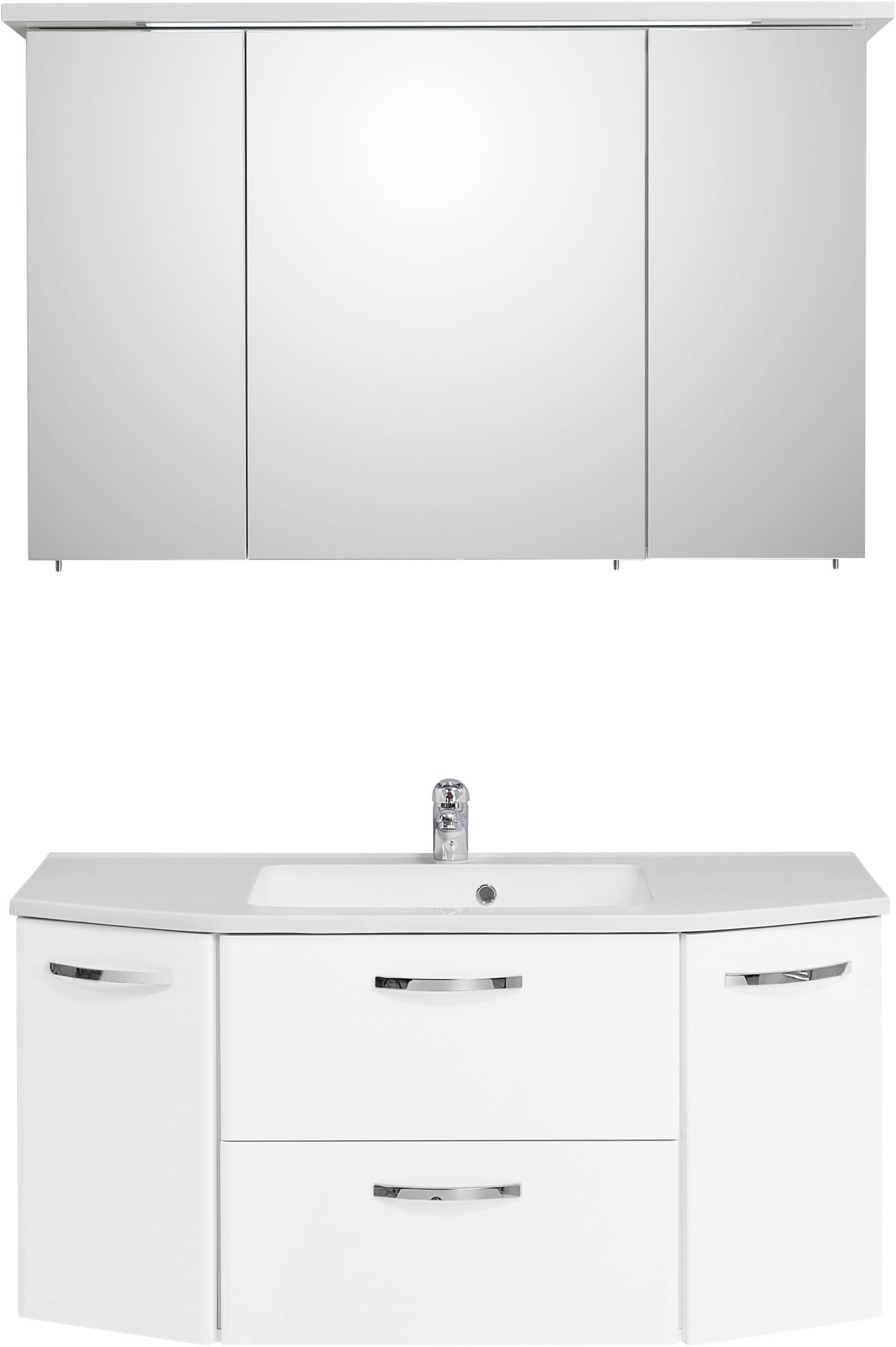 Saphir Badmöbel-Set »Quickset 326, 3-teilig, mit Mineralmarmorbecken« 3 Stk. tlg.