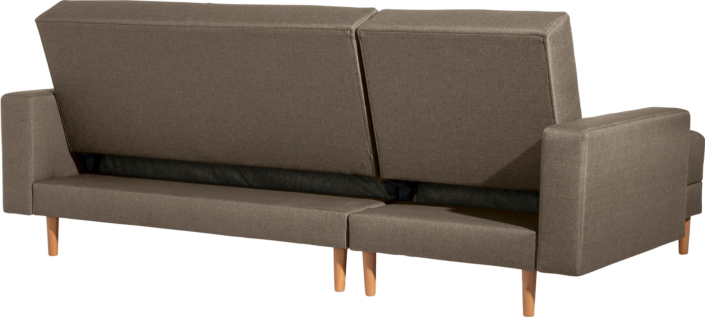 Max Winzer® Ecksofa »Just Chill«, Schlafsofa mit Recamiere, Rückenverstellung, inklusive Stauraumhocker