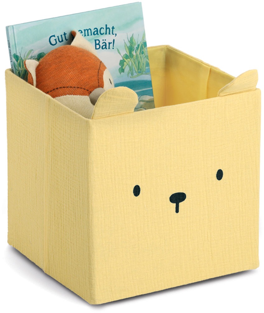 Zeller Present Aufbewahrungsbox »"Bär", Musselin«, Tiermotiv, kinderfreundlich, faltbar