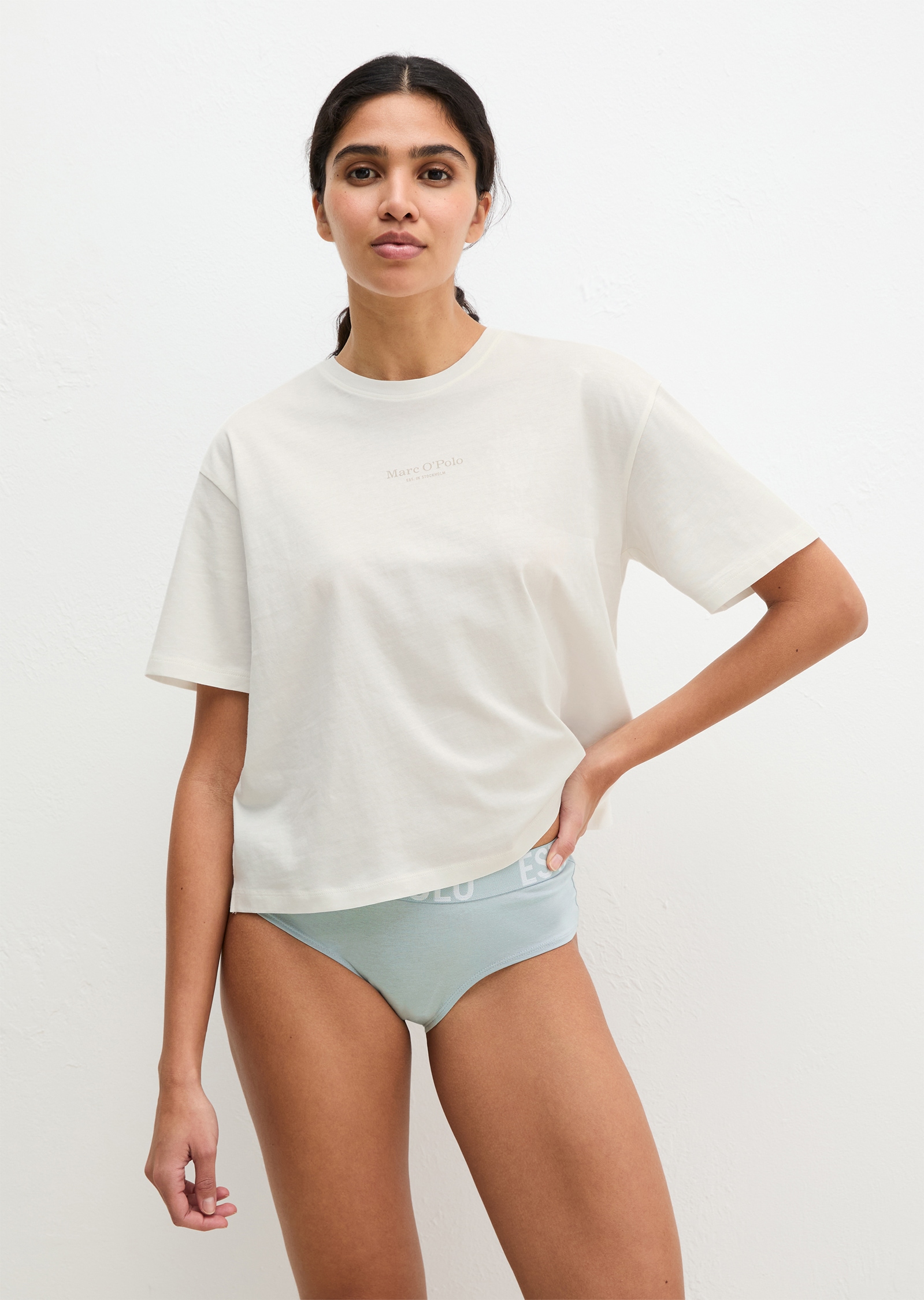 Marc OPolo Pyjamaoberteil "Mix N Match Cotton" mit Rundhalsausschnitt und k günstig online kaufen