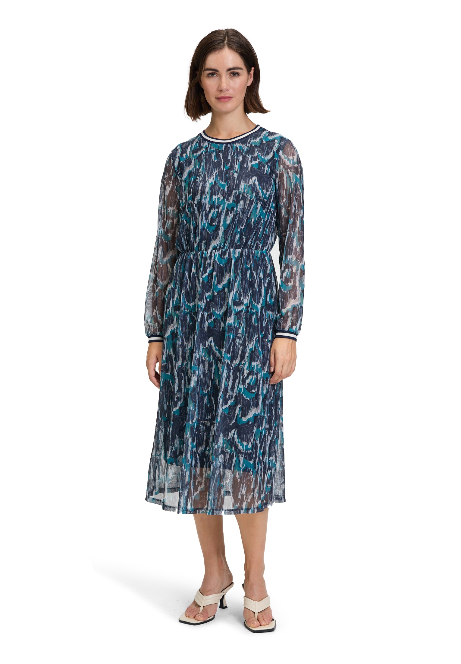 Betty&Co Druckkleid "Betty & Co Damen Casual-Kleid mit Rundhalsausschnitt", günstig online kaufen