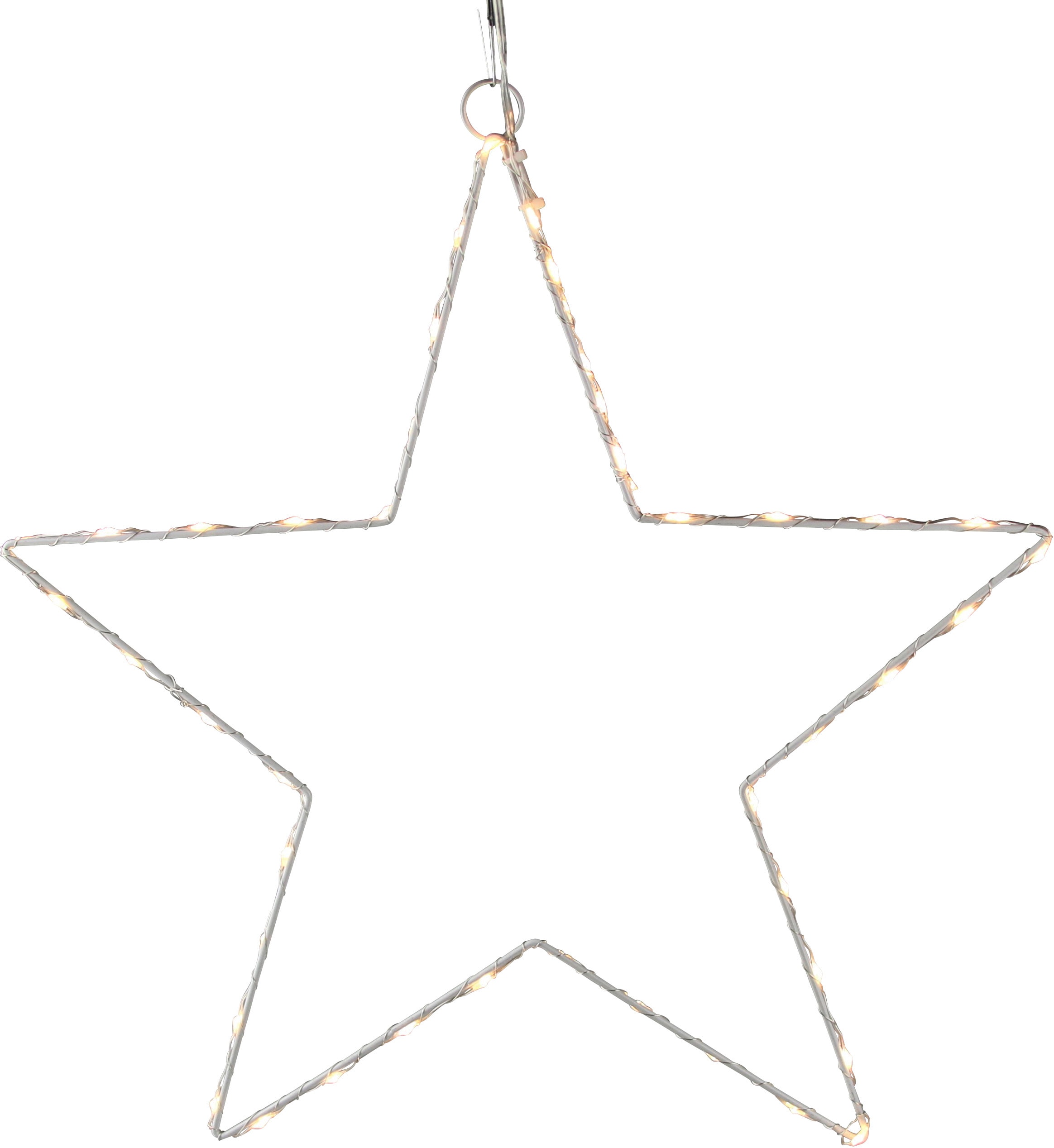 LED Stern, Weihnachtsstern aus Draht, mit Öse zum Aufhängen,Weihnachtsdeko aussen