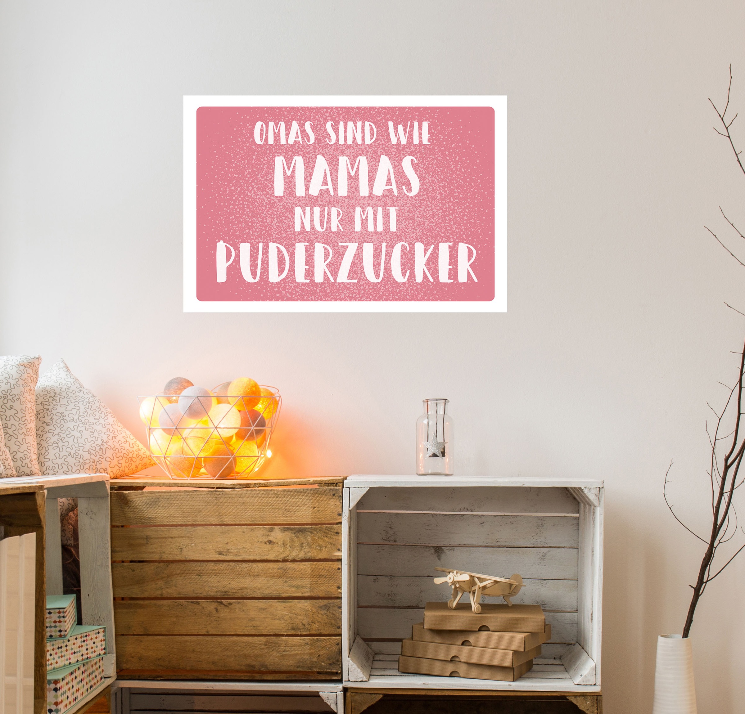 queence Metallbild "Puderzucker II" Sprüche 1 Stk. tlg. günstig online kaufen