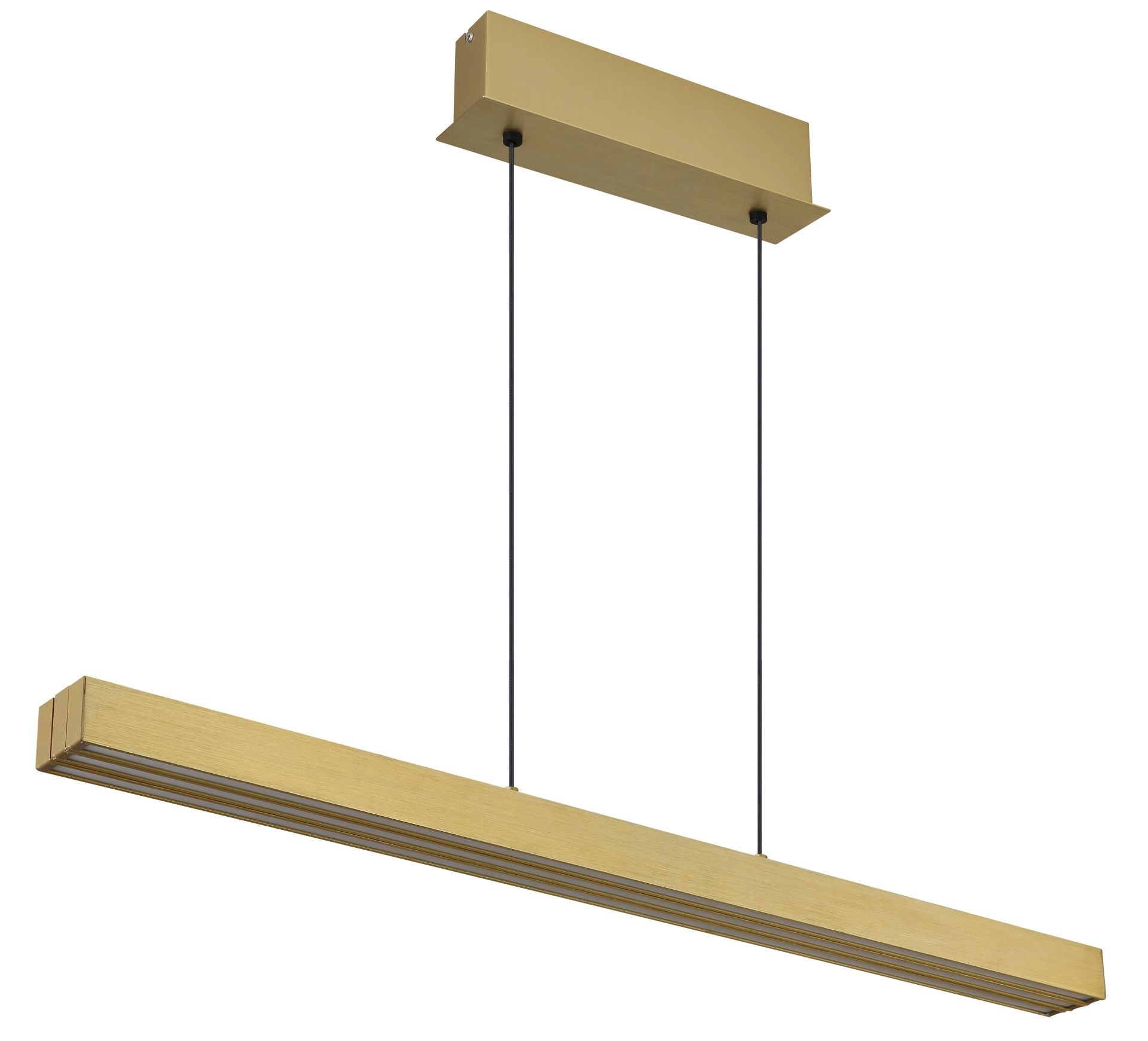 "GLOBO LIGHTING LED-Hängeleuchte ""ETHAN"", grau (messingfarben), 1, H: 150cm, 1 Stk., Leuchten, Höhenverstellbar, Breite verstellbar, Touch Ein/Aus