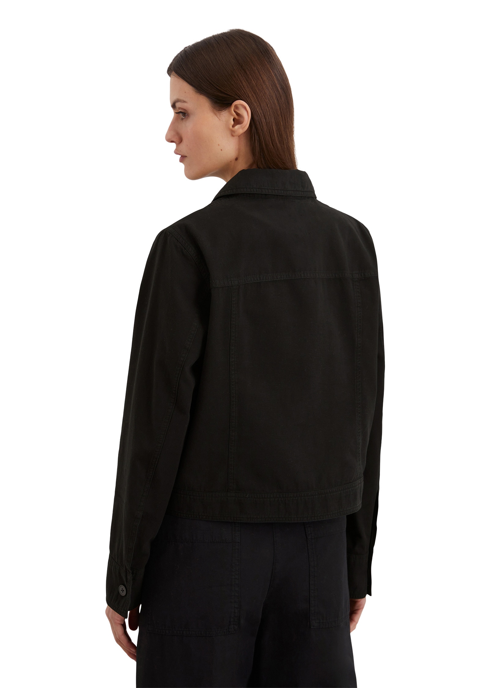 Marc O'Polo Kurzjacke »aus Organic-Cotton-Leinen-Mix«, ohne Kapuze
