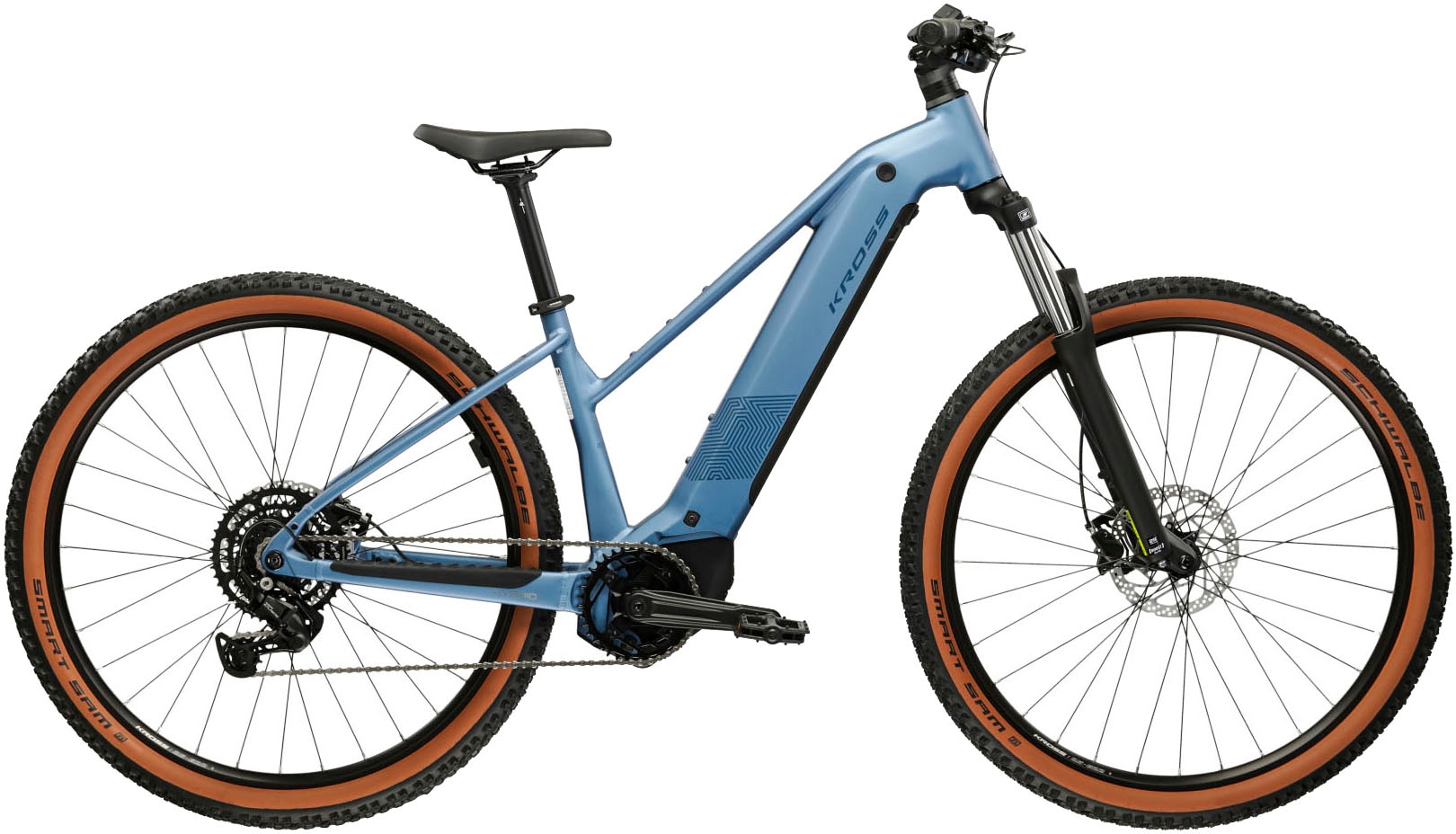 Kross "Influx Hybrid 2.0 16,7Ah / BOSCH 600 Wh 29" blau 9 Gänge 2026" 9 Gang Shimano CUES U4000 Schaltwerk Kettenschaltung Mittelmotor 250 W BOSCH PERFORMANCE LINE PX 36 V/250 W, Mittelmotor