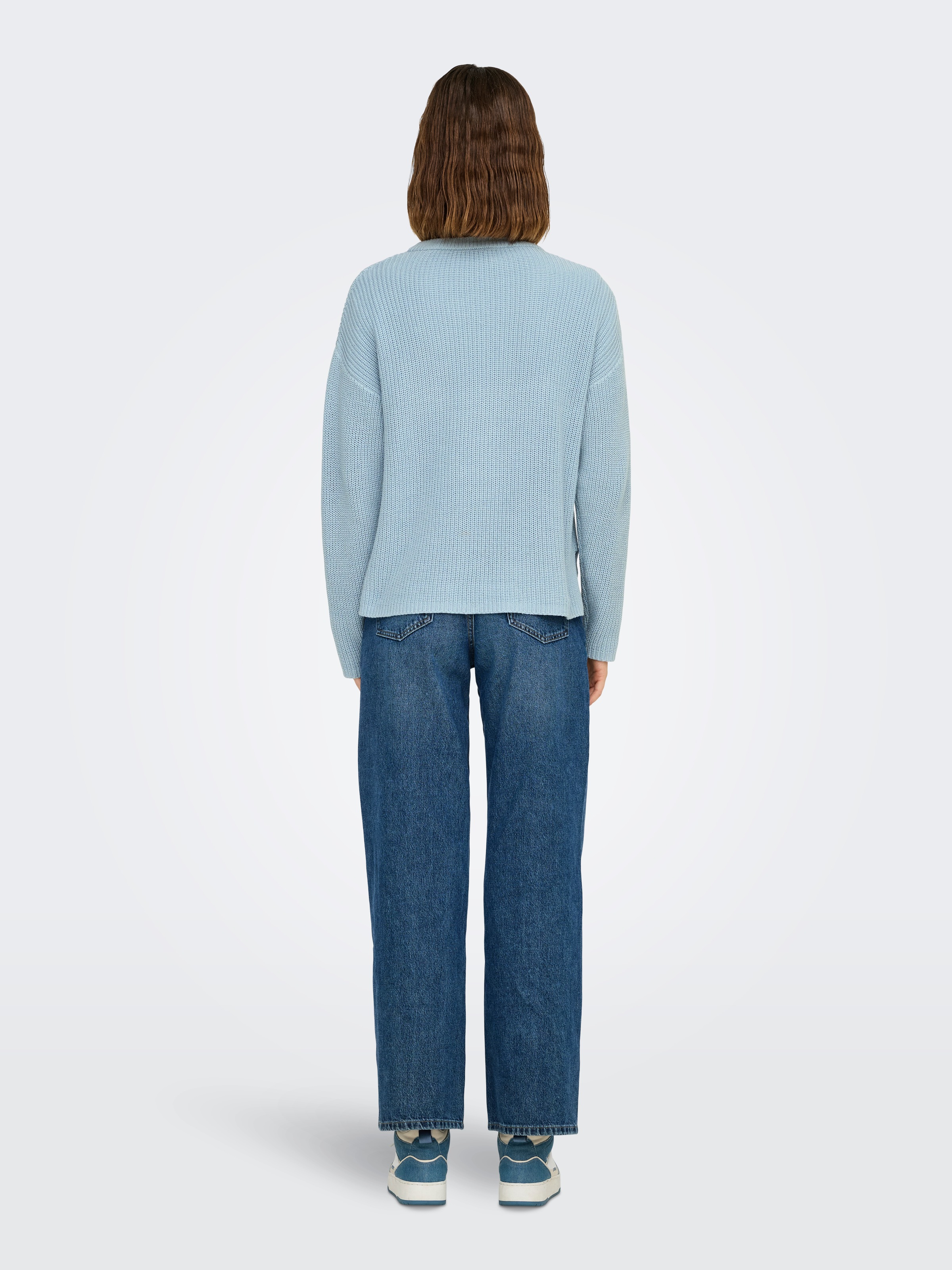 ONLY Rundhalspullover »ONLLUNA LS O-NECK PULLOVER KNT NCA«
