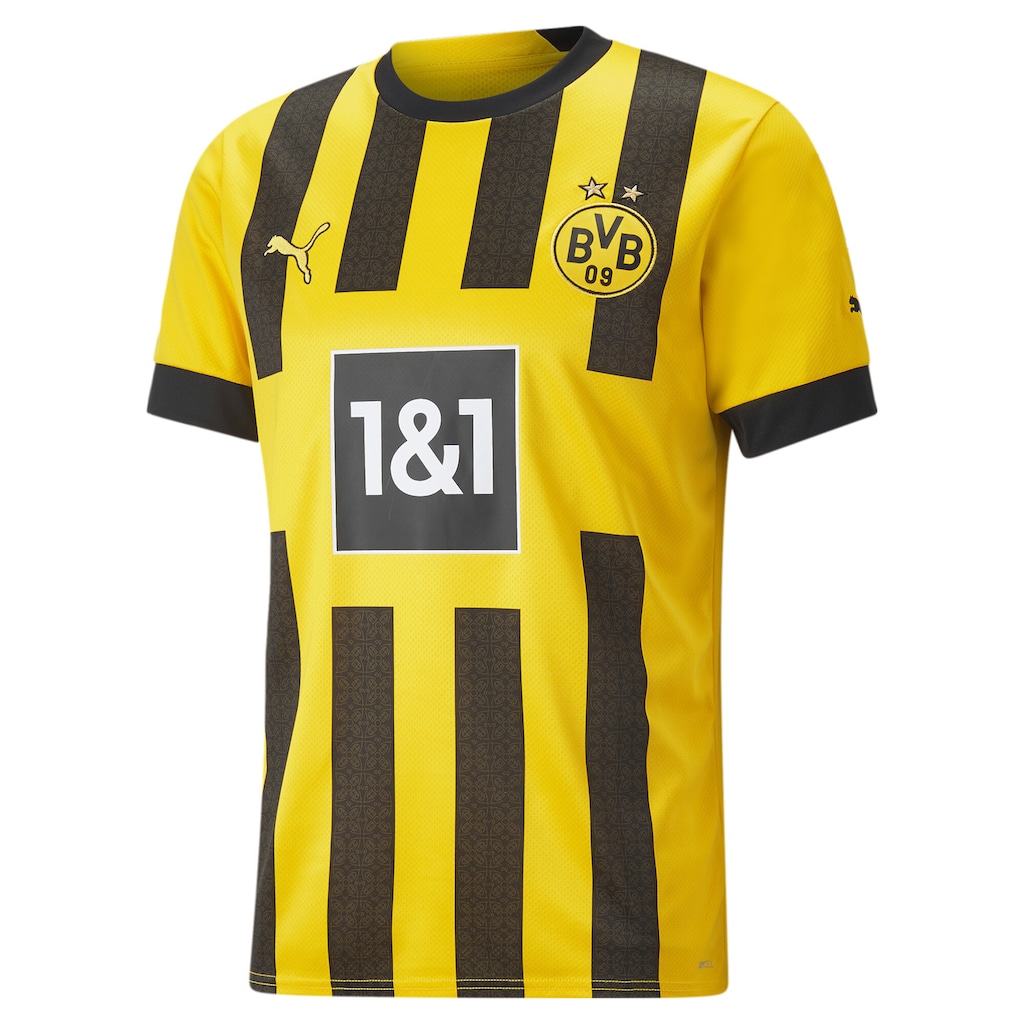 Herrenmode Shirts PUMA Trainingsshirt »Borussia Dortmund 22/23 Replik-Heimtrikot für Herren Regular« gelb