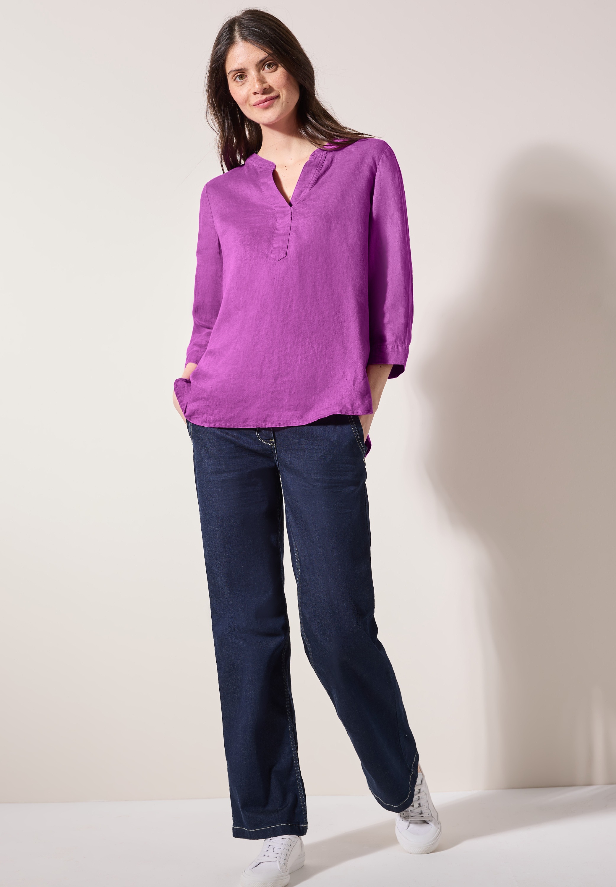 Cecil Klassische Bluse, mit 3/4 Ärmeln