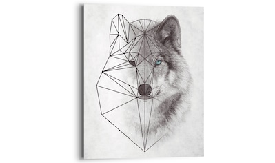 Holzbild »Polygonic Wolf«, (1 St.)