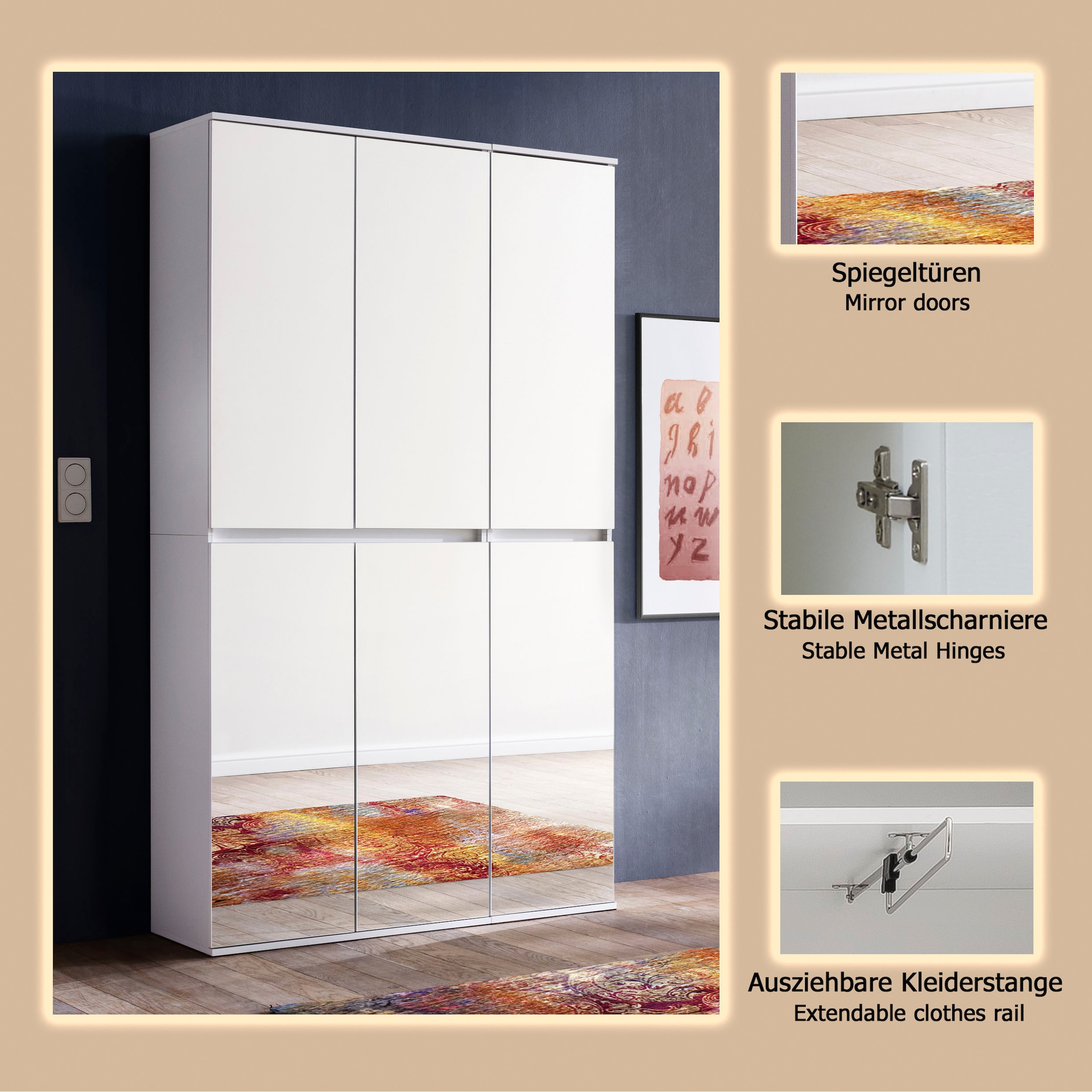 Home affaire Garderoben-Set »Malcesine« Set, 2 Stk. tlg.
