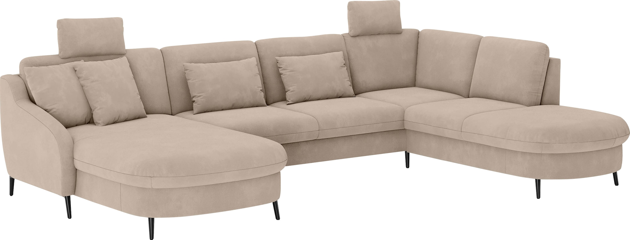 sit&more Wohnlandschaft »Soul U-Form«, wahlweise mit Bettfunktion und Bettkasten oder Schubkasten