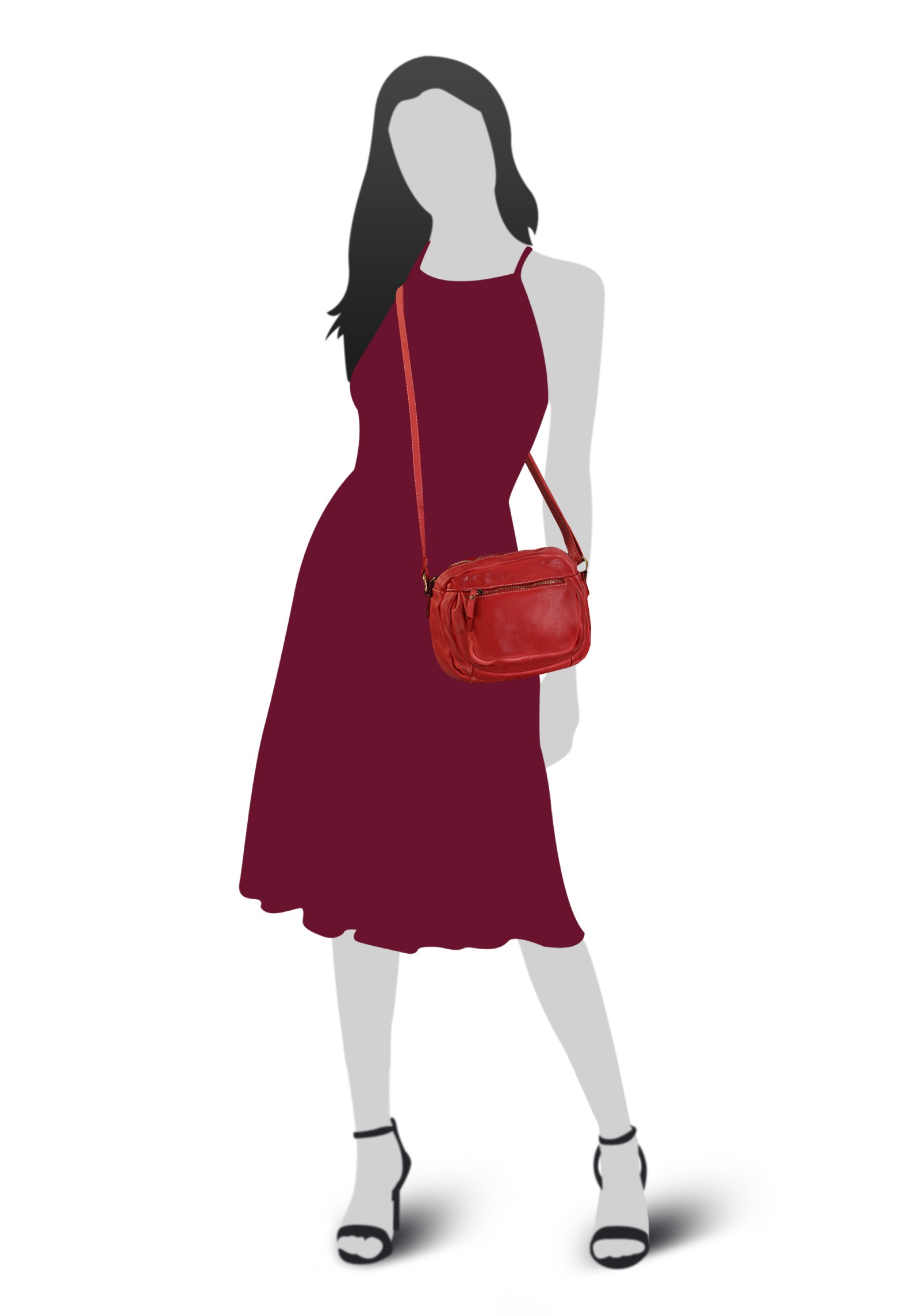 Cluty Umhängetasche echt Leder, Made in Italy günstig online kaufen