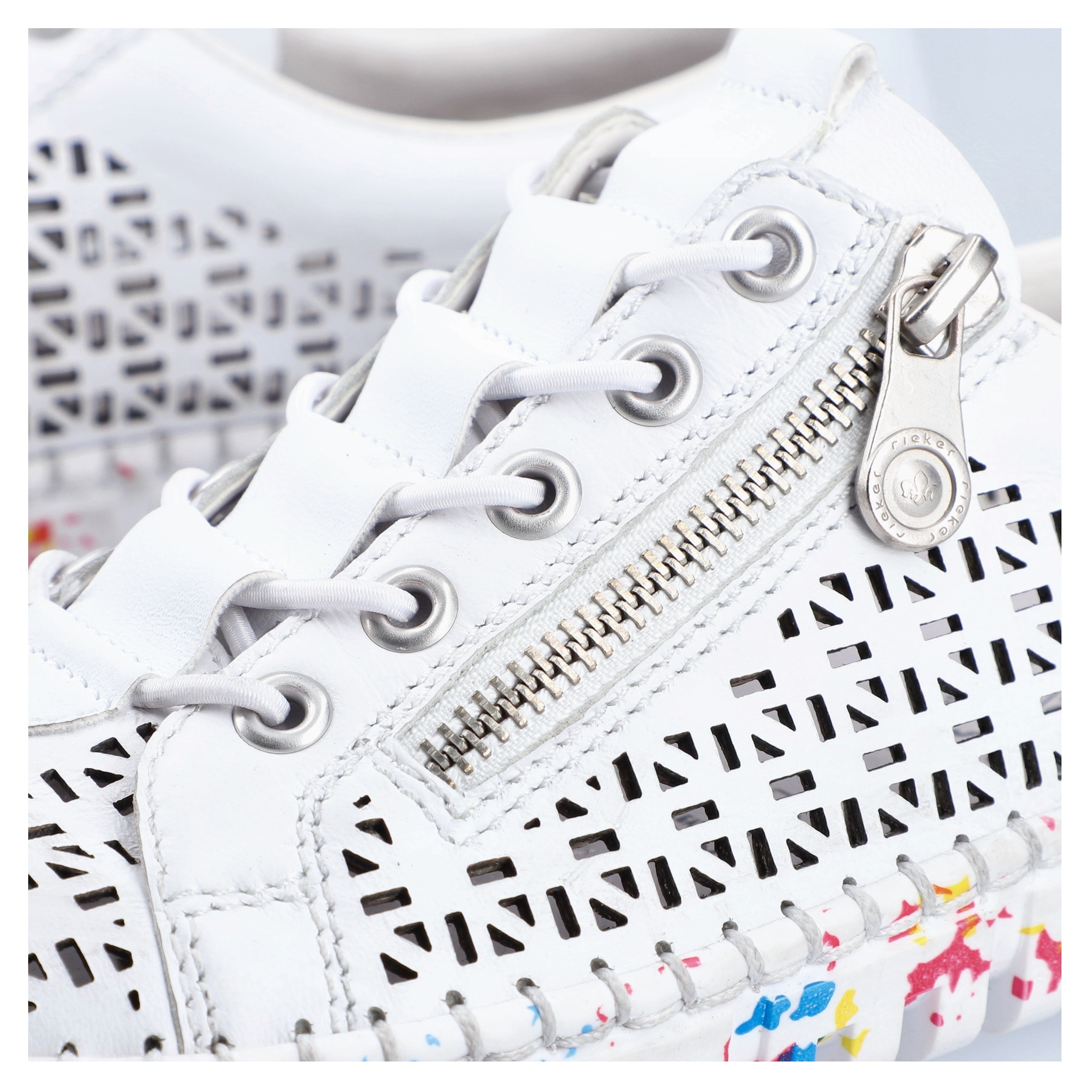 Rieker Slip-On Sneaker, Halbschuh, Freizeitschuh, Schlupfschuh mit Gummizug