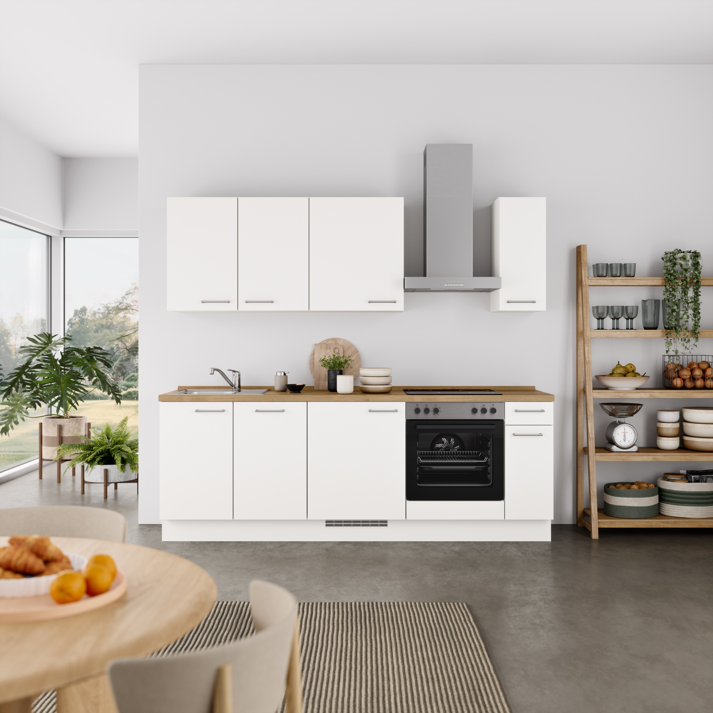 nobilia Küchenzeile ""Laser I", Ausrichtung wählbar, Breite 240 cm" vormont günstig online kaufen