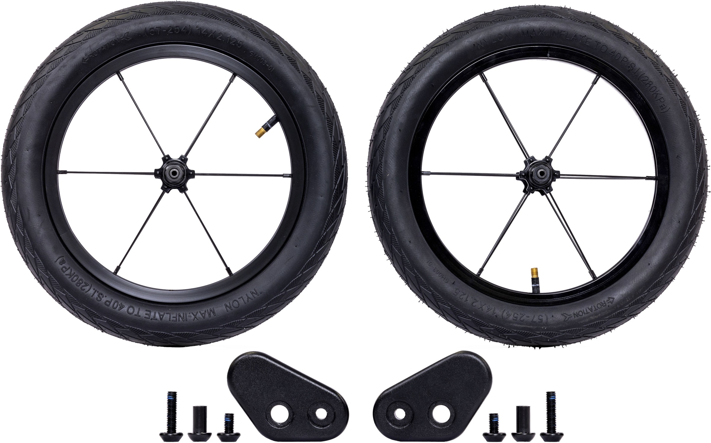 PUKY Kinderfahrzeug-Räder "UP-SIZE KIT 14"", schwarz, Räder