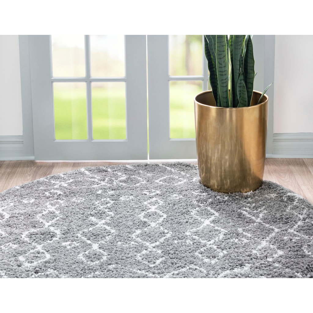 Myflair Möbel & Accessoires Hochflor-Teppich »Temara Shag«, rund