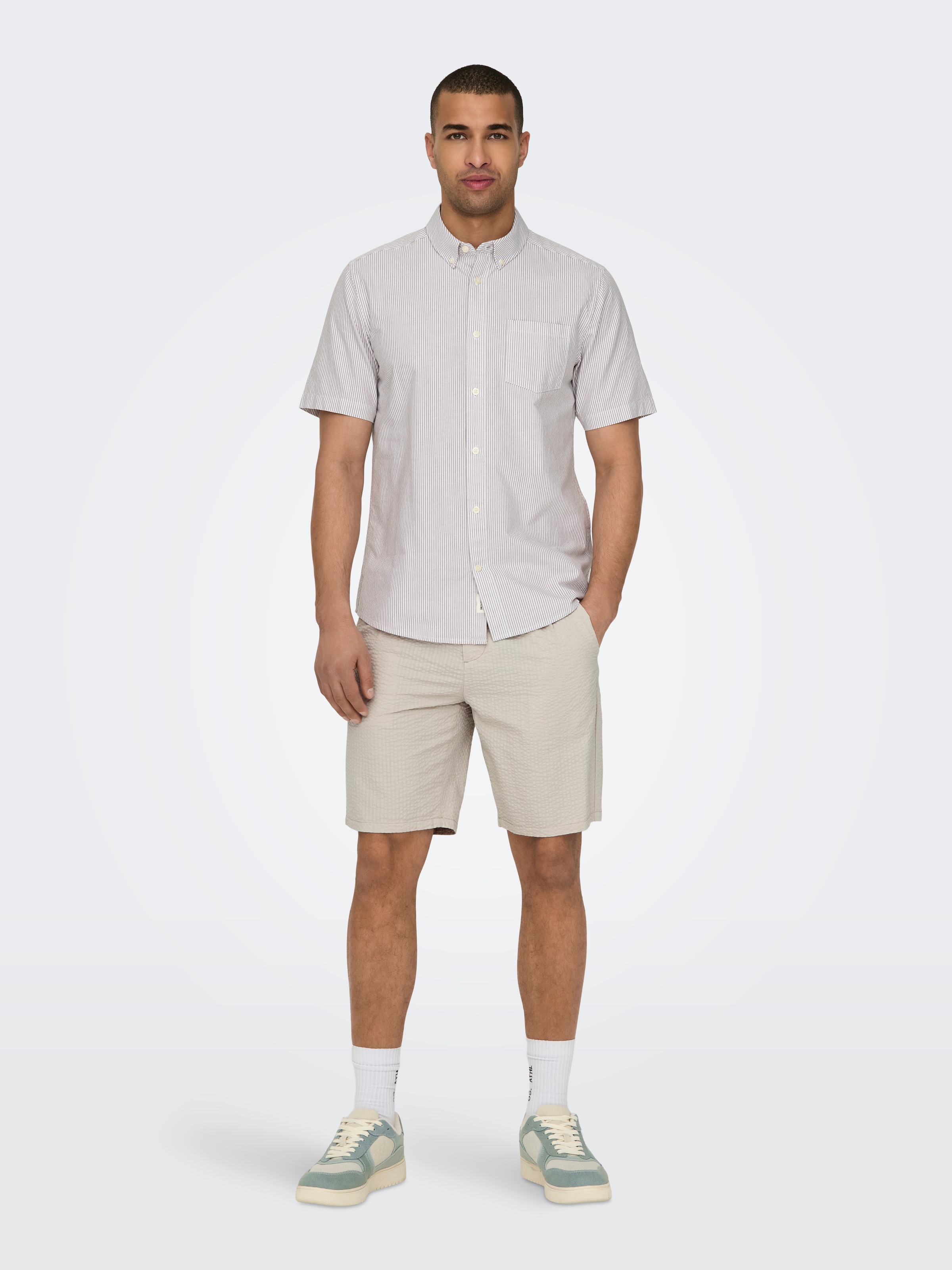 ONLY & SONS Shorts »ONSLEO LIFE 0009 SEERSUCKER SHORTS NOOS«