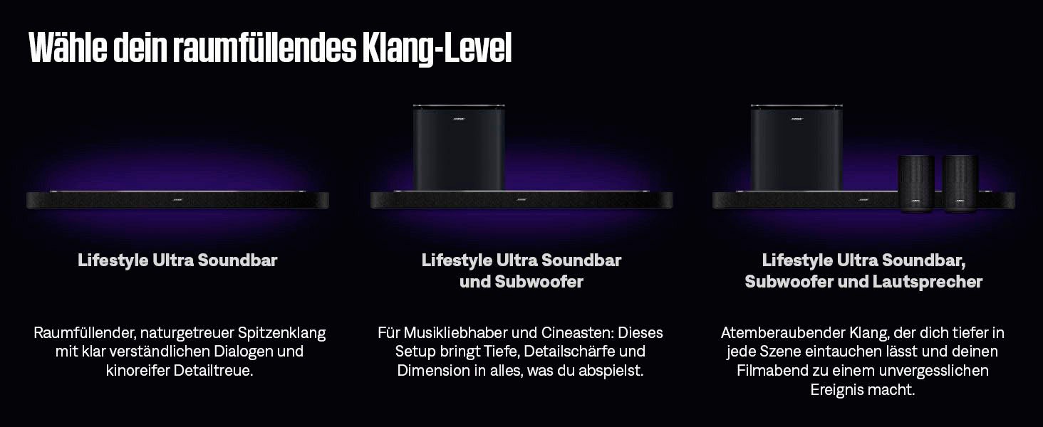 Bose Smart Speaker »Set: 2 x Lifestyle Ultra« Stereo (A2DP Bluetooth | Bluetooth | WLAN App-Steuerung | Equalizer | Mikrofon | Mikrofon-Stummschaltung | Multiroom | Sprachsteuerung )