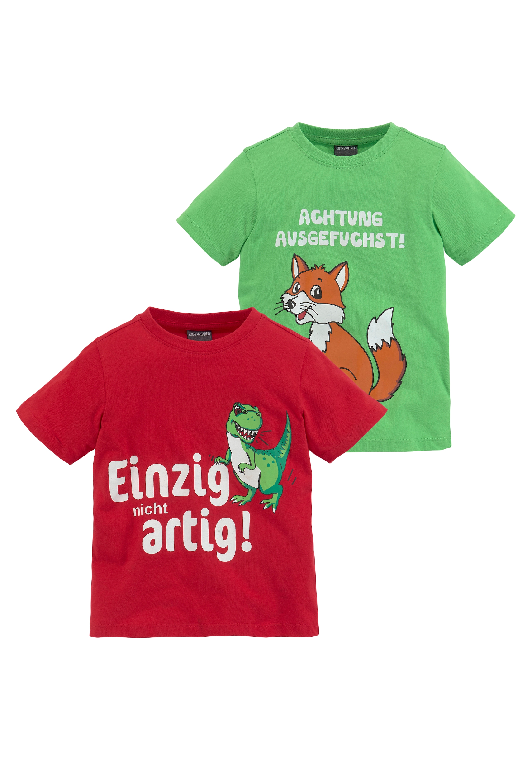 DINO«, UND (Packung, T-Shirt 2 | tlg.) online BAUR KIDSWORLD »FUCHS bestellen