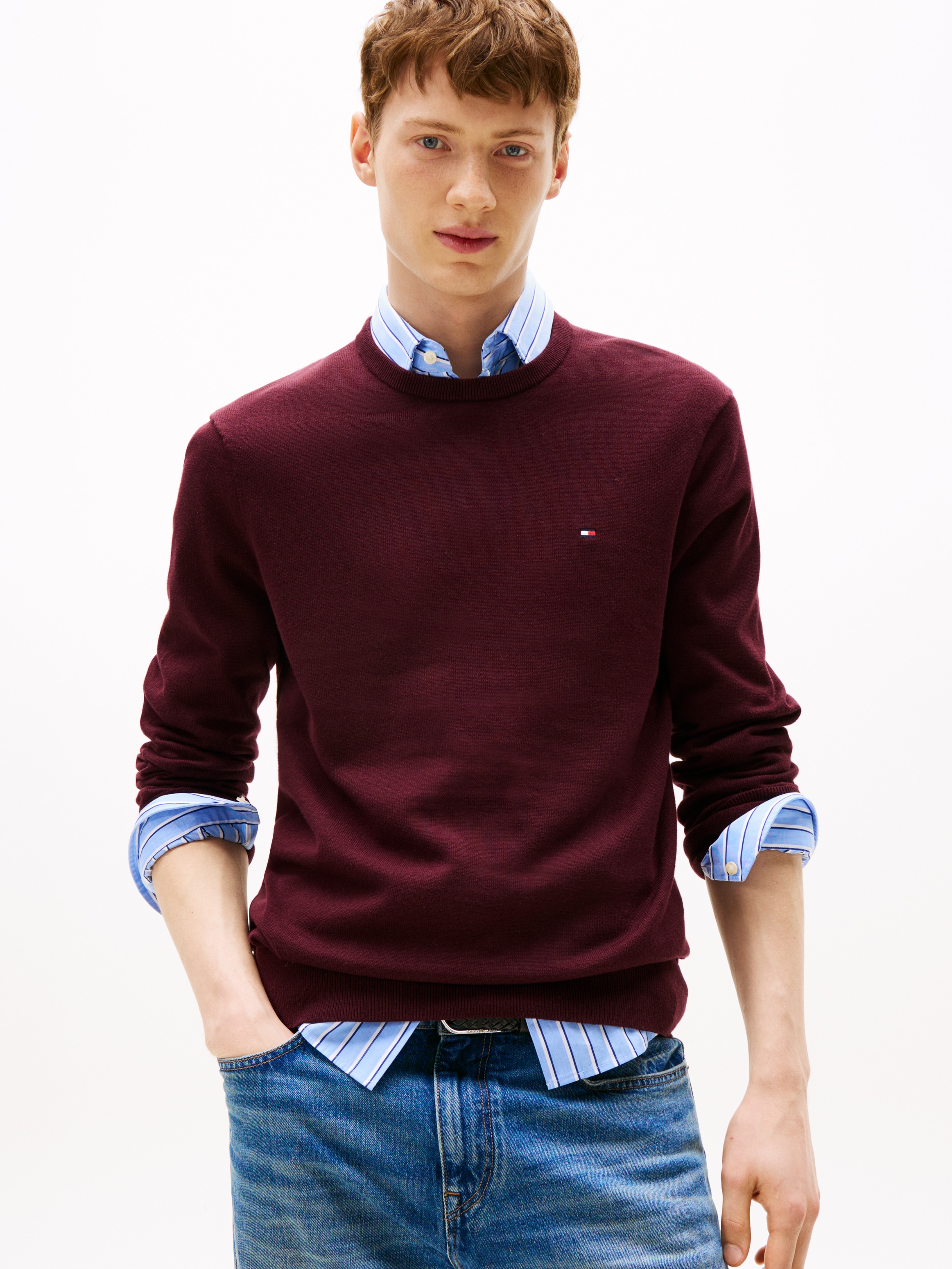 Tommy Hilfiger Rundhalspullover "ESSENTIAL COTTON CREW NECK" günstig online kaufen