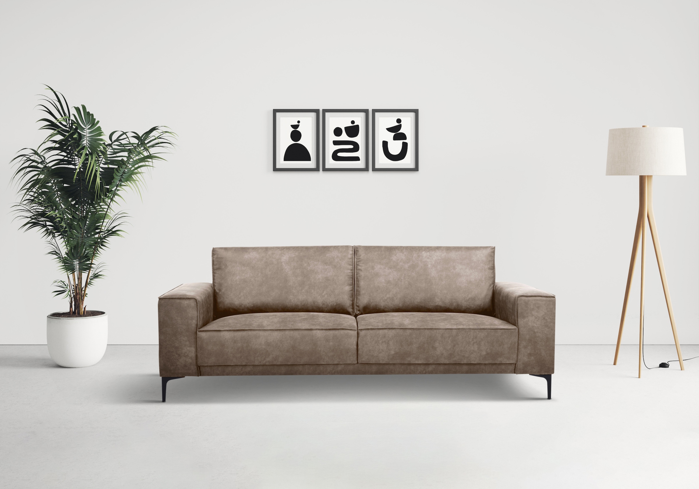 OTTO home 3-Sitzer "OLAND, B: 224 cm - Skandi-Design" 224 cm, Wellenunterfe günstig online kaufen