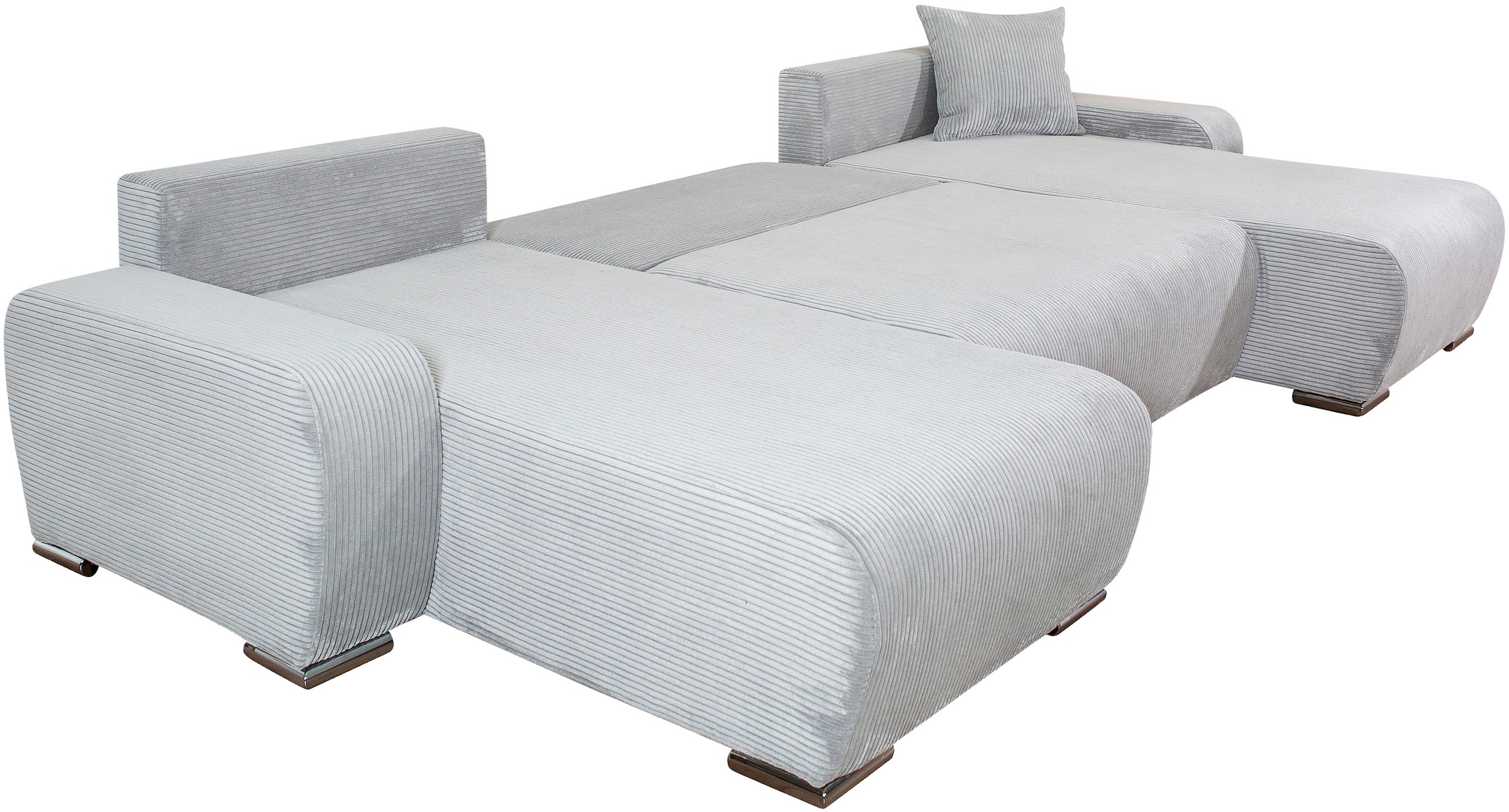 COLLECTION AB Wohnlandschaft »Paola U-Form«, mit Schlaffunktion, Stauraum, Zierkissen und Bonnellfederkern, Cord