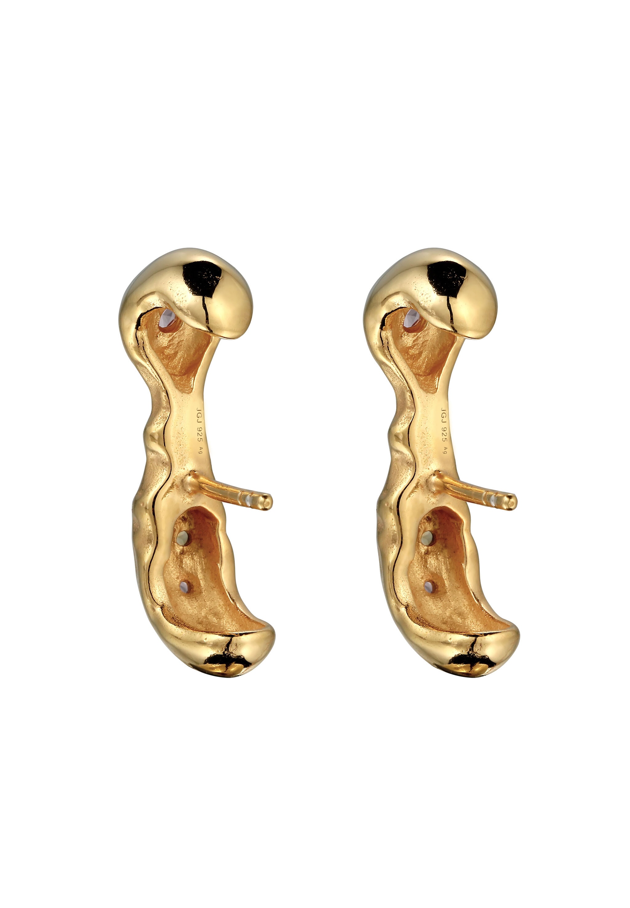 HAZE & GLORY Paar Ohrstecker »Ohrringe Ohrstecker Citrin Synthetischer Saphir Gelb 925 Sterling Silber vergoldet«