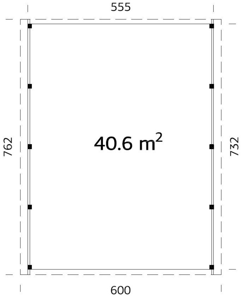 Palmako Doppelcarport »Karl«, Massivholz, hellbraun