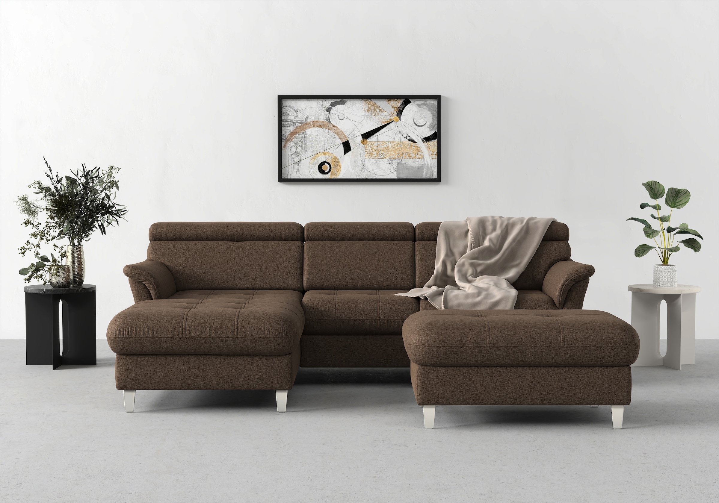 sit&more Ecksofa "Marano L-Form" inklusive Kopfteilverstellung, wahlweise m günstig online kaufen