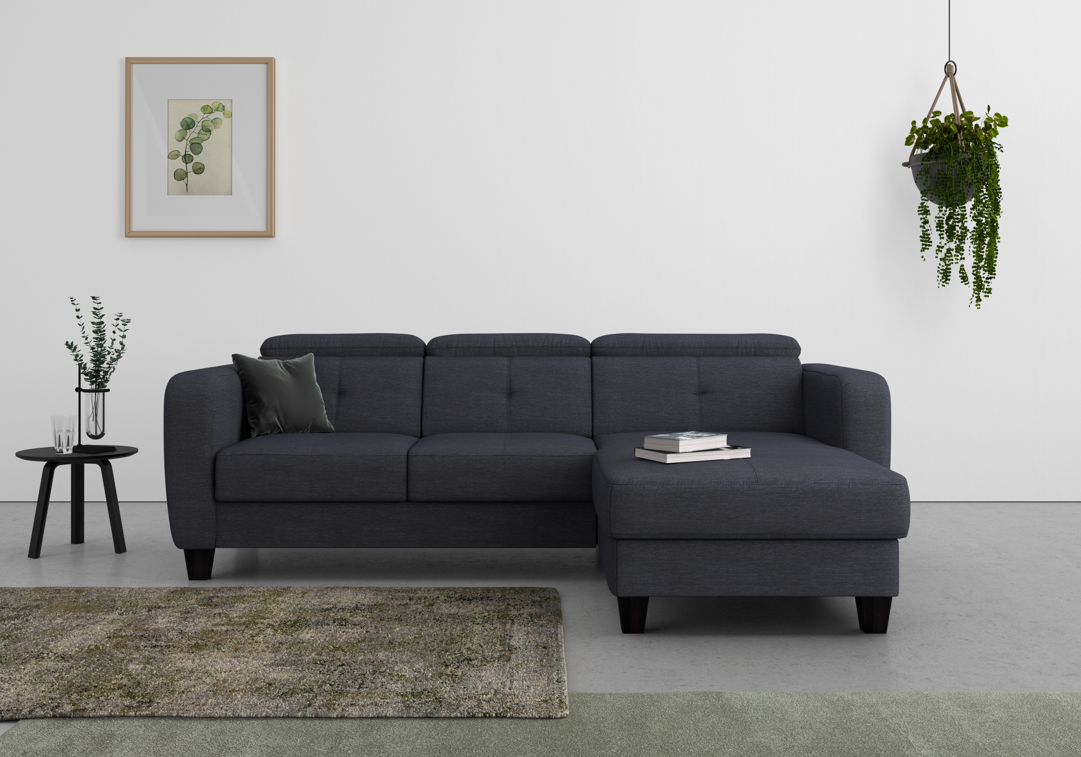 sit&more Ecksofa "Belluci L-Form" inklusive Federkern, wahlweise mit Schlaffunktion und Bettkasten