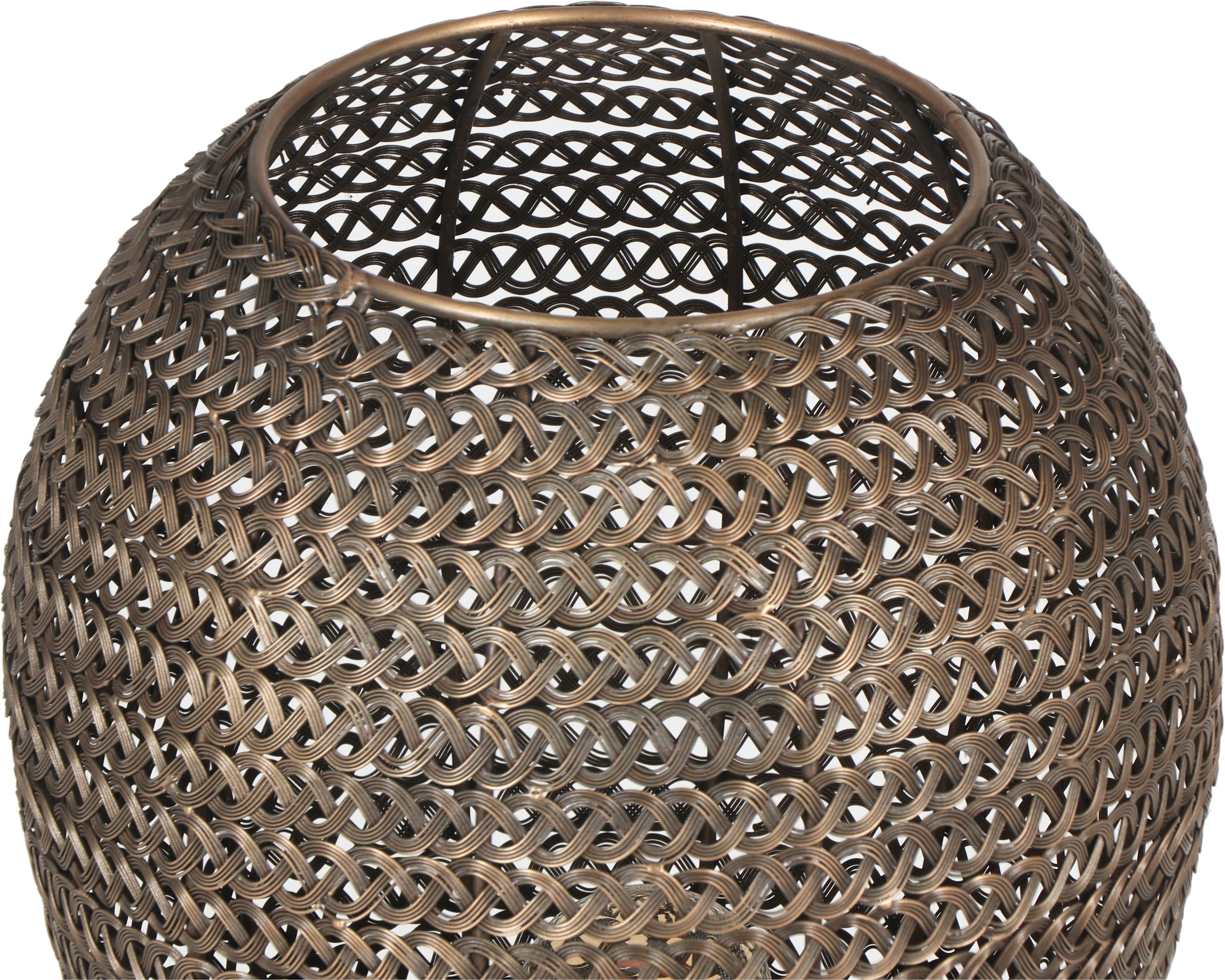 TRIO Leuchten Stehlampe »ZIVA, Vintage Stehleuchte Wohnzimmer Ø 43cm Höhe 140cm« E27 1 Stk. warmweiß - kaltweiß Lampenschirm aus Draht-Geflecht, exkl 1x E27 max 10W