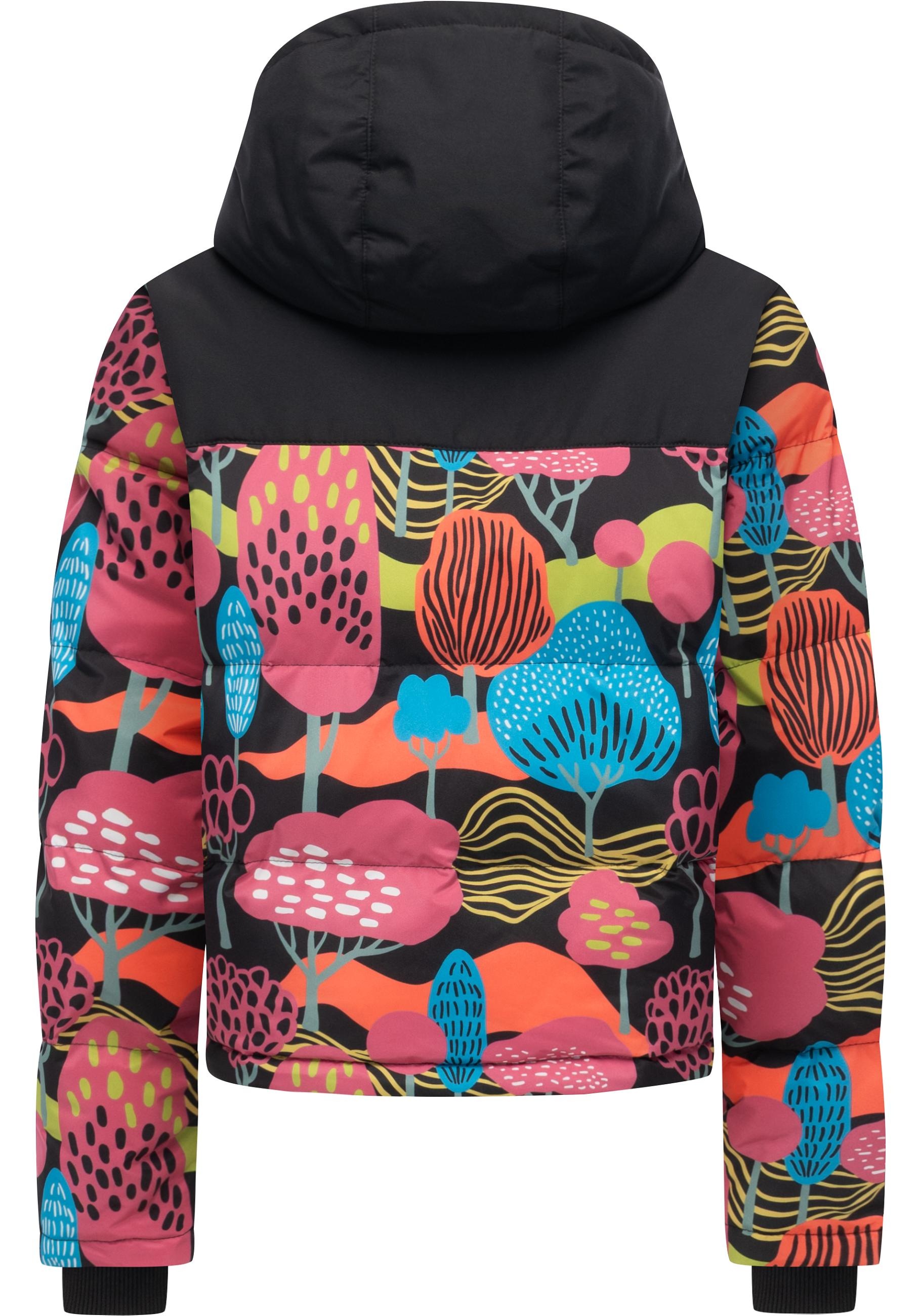 Ragwear Steppjacke »Amazze Print« mit Kapuze Wasserdichte gemusterte Damen Jacke für den Winter