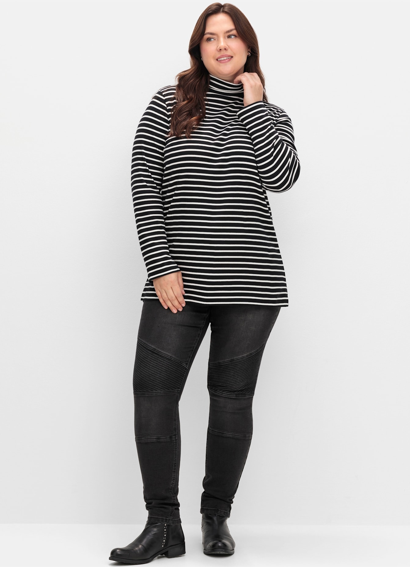 Sheego Rollkragenshirt "Rollkragenshirt", (1 tlg.) günstig online kaufen