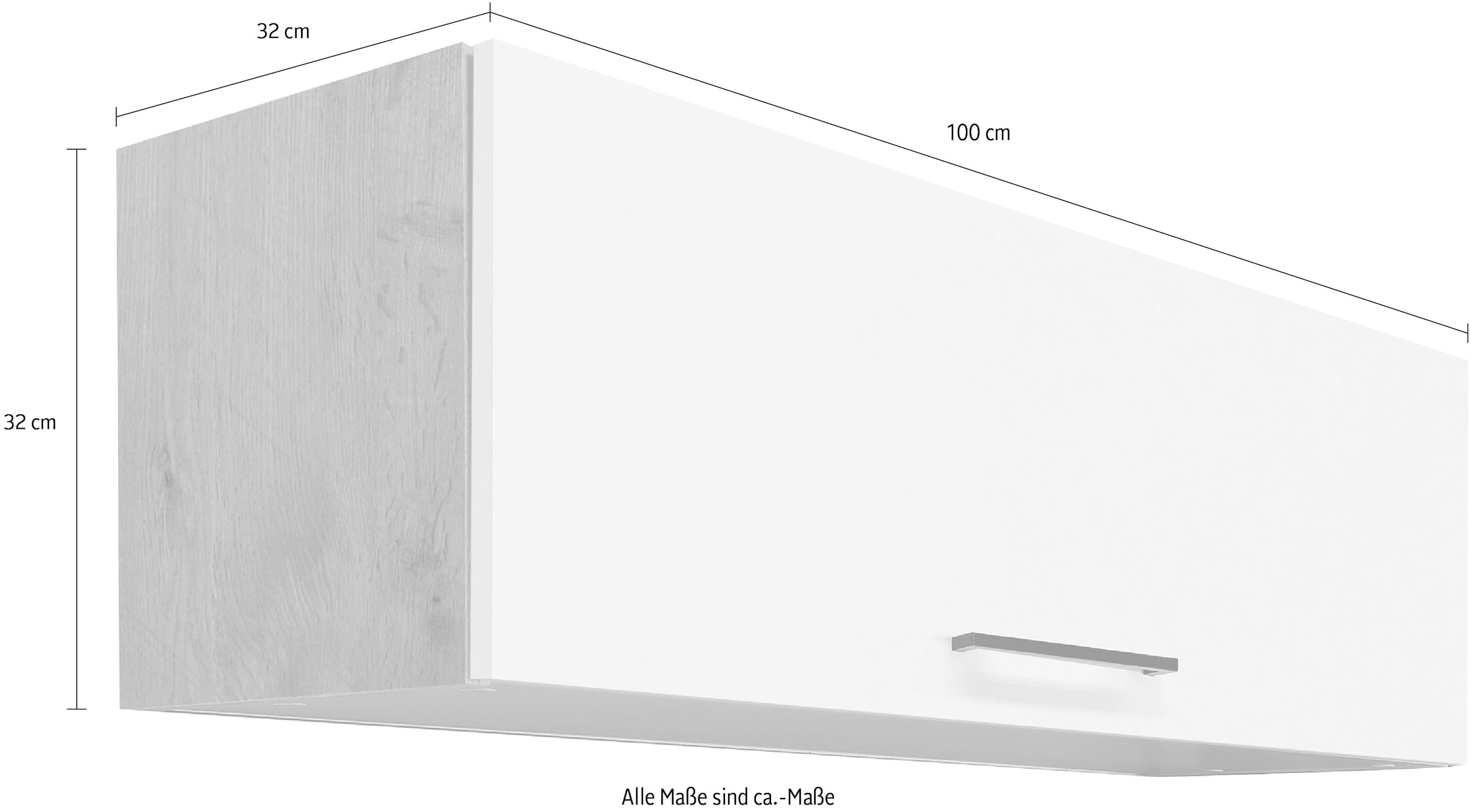 Flex-Well Klapphängeschrank »Morena«, (B x H x T) 100 x 32 x 32 cm, mit  Klappe bestellen | BAUR