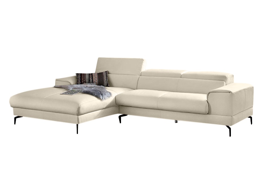 W.SCHILLIG Ecksofa »piedroo, Designsofa mit tollem Sitzkomfort, L-Form«, Kopfteilverstellung, wahlweise mit Sitztiefenverstellung, Breite 303cm
